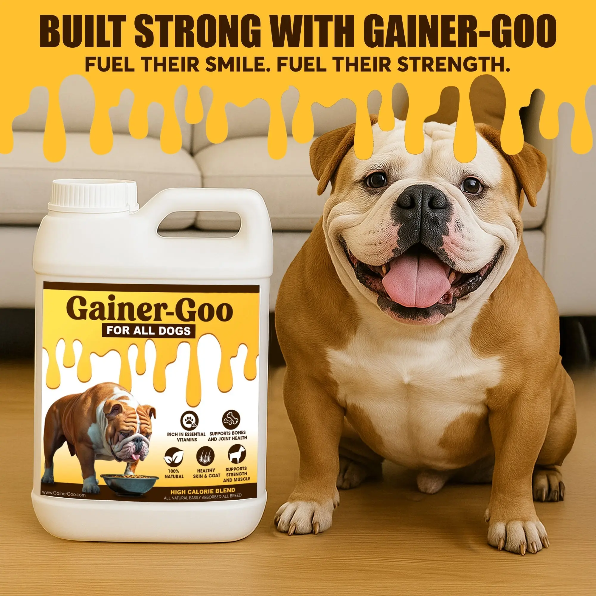 1 gallon Gainer-GOO (for All Breeds) High Calorie Fat Liquid Weight Gainer (128oz) - Image 5