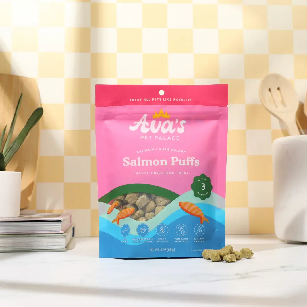 Ava's Pet Palace Freeze Dried Dog Treats - Salmon Puffs (3 oz) - Image 3