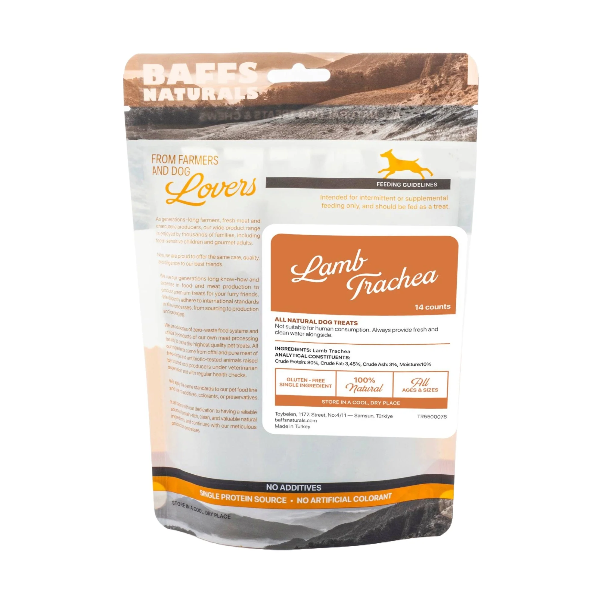 BAFFS NATURALS All-Natural Premium Lamb Trachea Dog Chews β 2 Pack (10 Chews Each) - Image 5