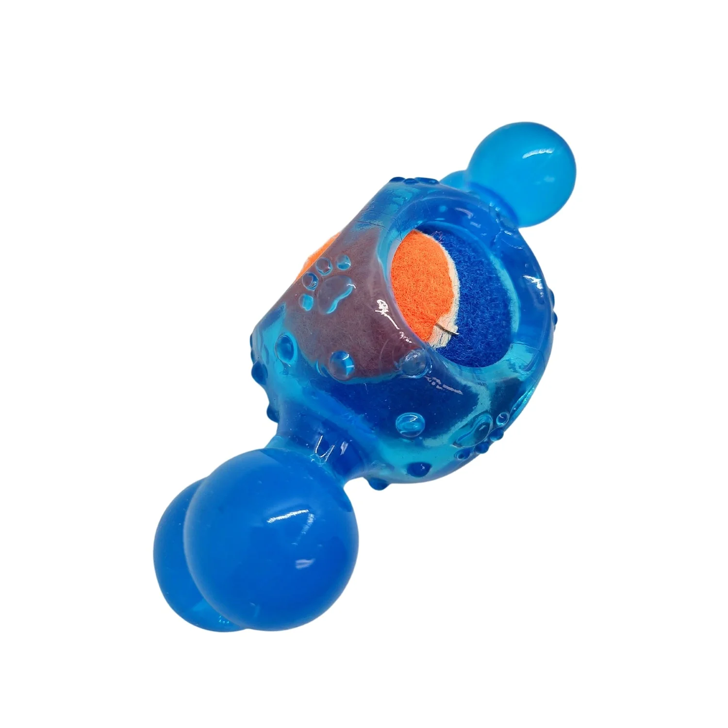 Blue Candy-Inspired Squeaky Tennis Ball Dog Chew Toy – TPR, Durable & Promotes Dental Health - Image 5
