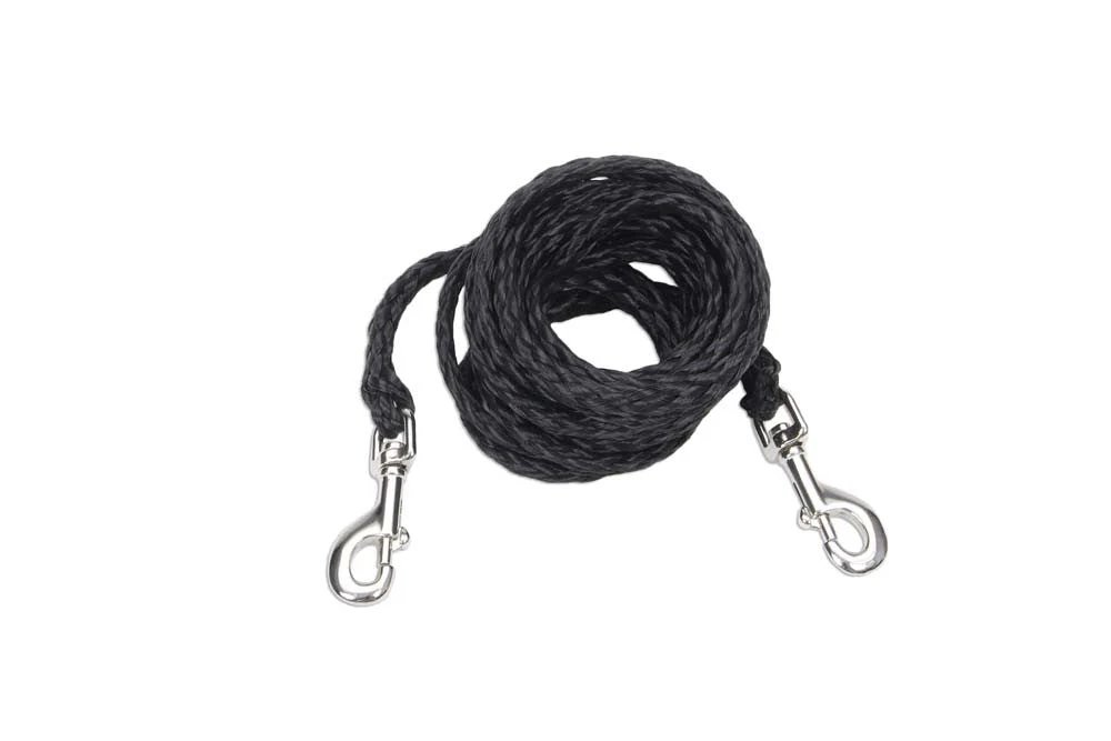 Coastal Poly Big Dog Tie Out Black, 1ea/3/8 In X 15 ft