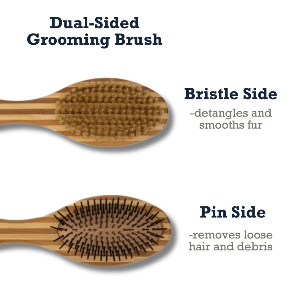 Country Living Dual-Sided Natural Wood Dog Brush - Ergonomic, Durable & Versatile - Image 7