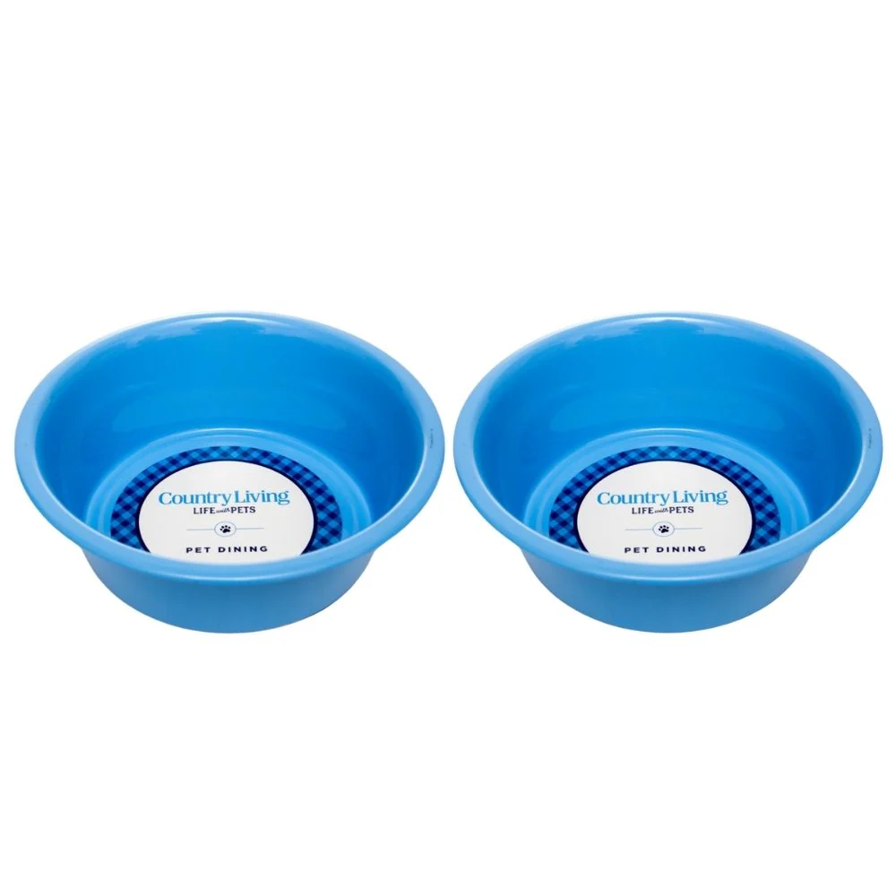 Country Living Set of 2 Coated Stainless Steel Heavy Dog Bowls - Ideal for Medium to Large Breeds - Image 3