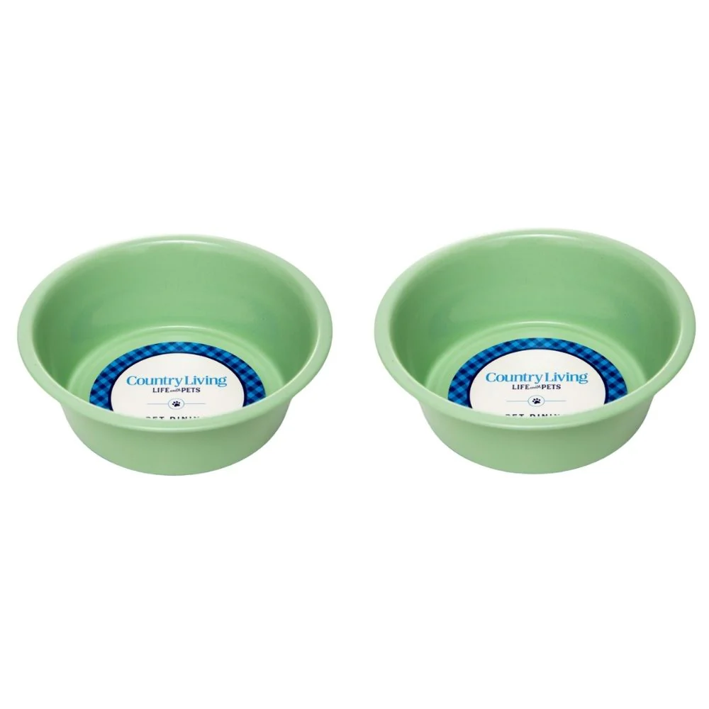 Country Living Set of 2 Coated Stainless Steel Heavy Dog Bowls - Ideal for Medium to Large Breeds - Image 7