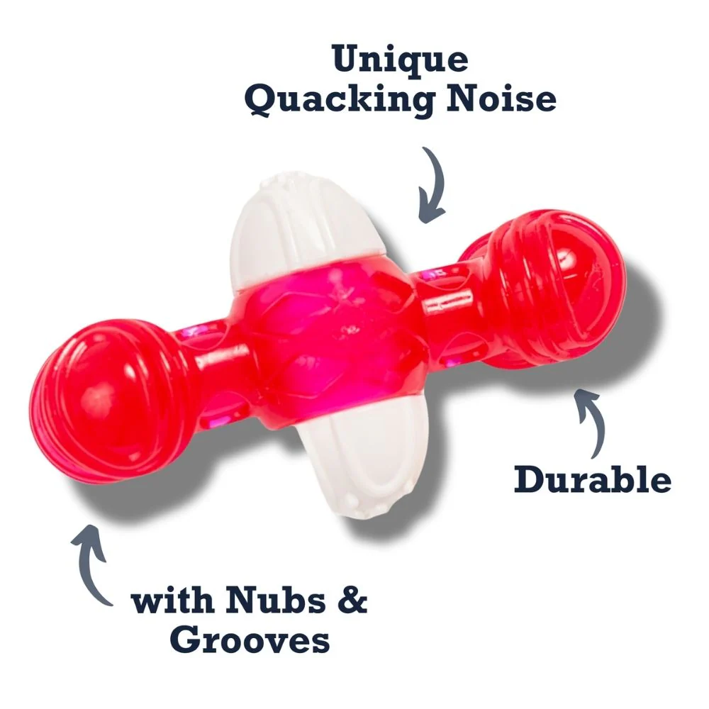 Country Living TPR & Nylon Quacker Bone Chew Toy for Dogs – with Engaging Quacking Sound - Image 8