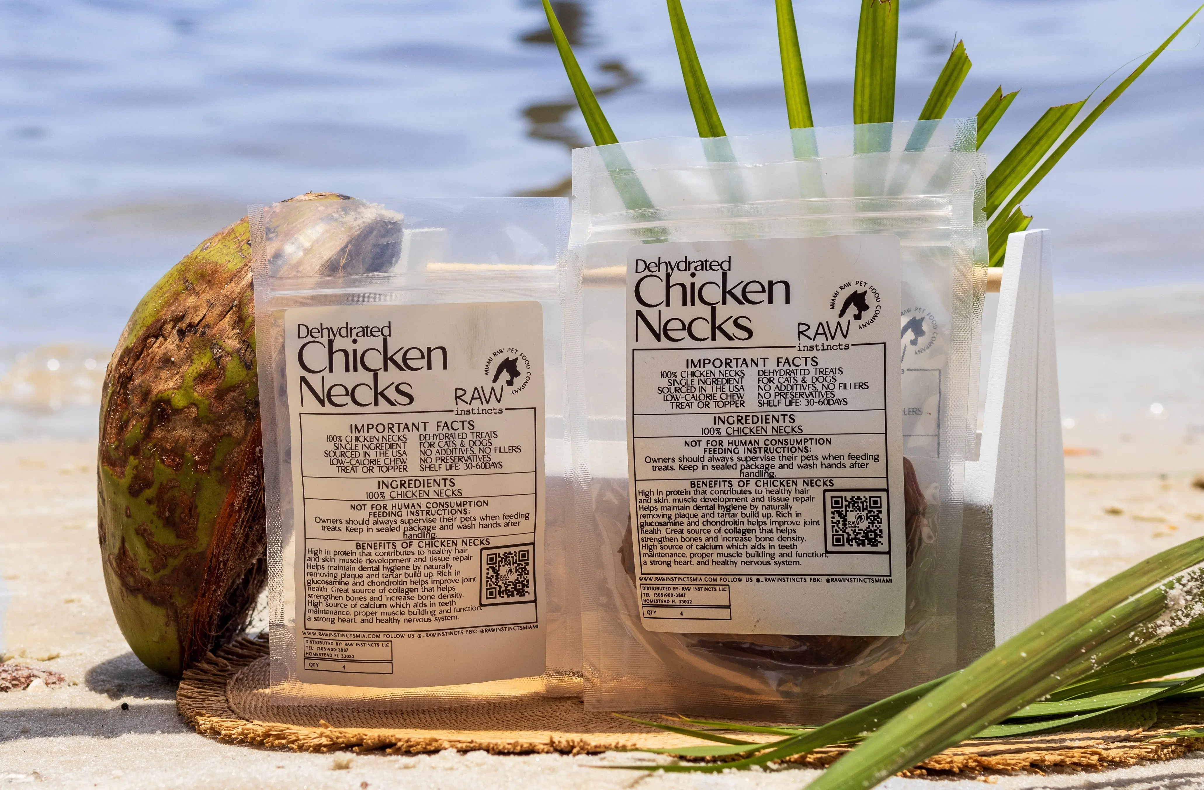 Dehydrated Chicken Necks for Cats & Dogs β 100% USA Sourced | Raw Instincts Florida | 8 Count - Image 2