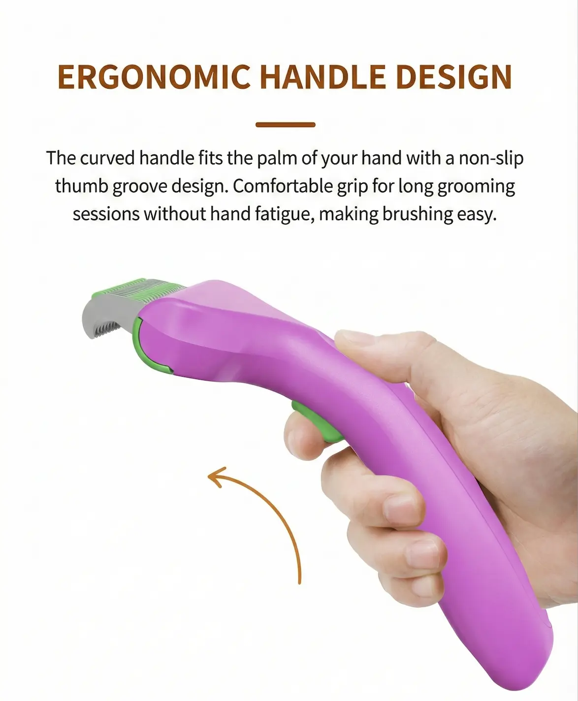 CalmCare Grooming Brush with One-Click Fur Release by Dr. Milou - Image 5