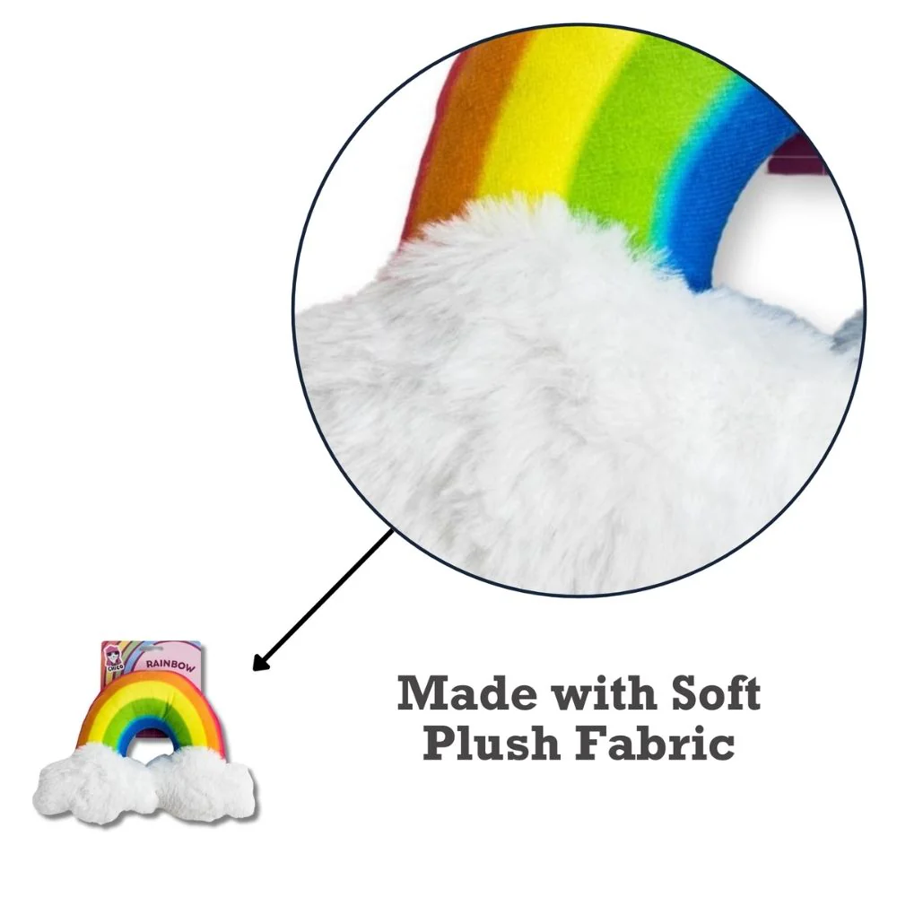 Enchanted Rainbow Magical with Squeaker & Crinkle Paper Plush Dog Toy - Image 5