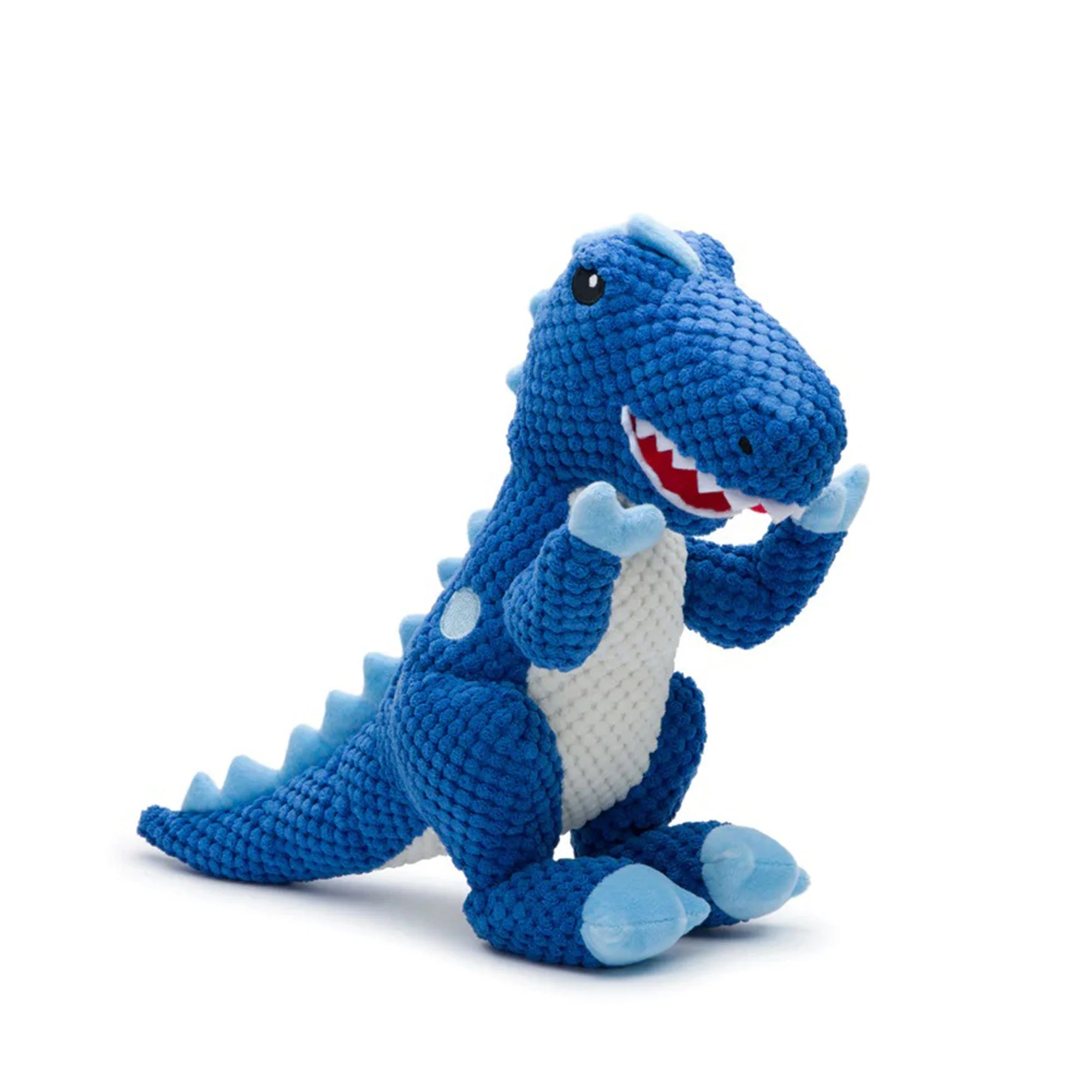 Fabdog Dog Floppy T-Rex Dinosaur Blue Small - Image 2