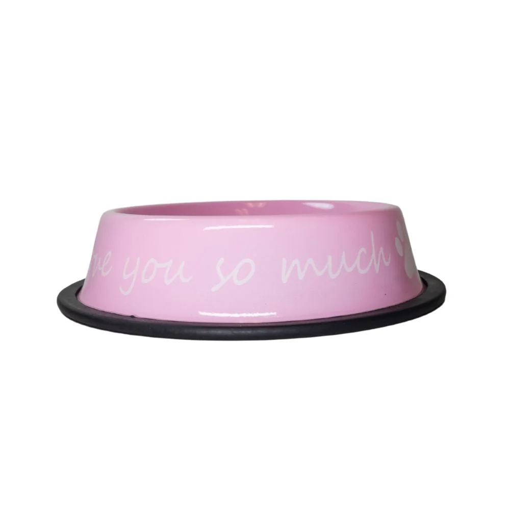 I LOVE YOU SO MUCH Modern Stainless Steel Dog Bowl – 24oz - Image 3