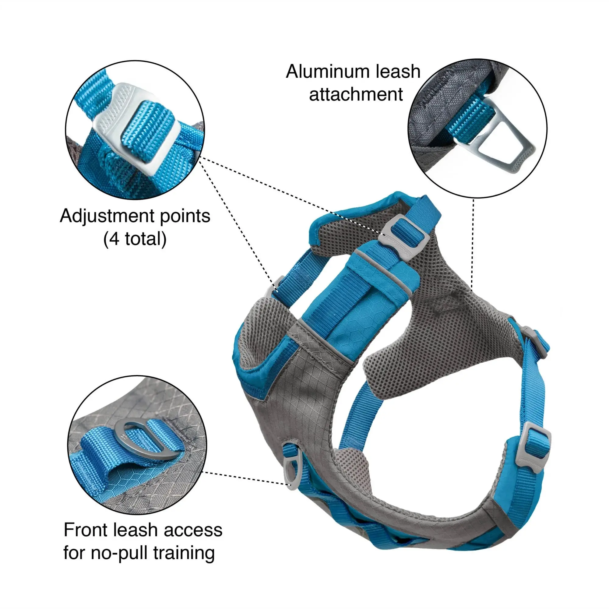 Journey Air Dog Harness, Vest Harnesses for Dogs, Pet Hiking Harness for Running & Walking, Reflective, Padded, Includes Control Handle, No Pull Front Clip (Orange, Small) - Image 2