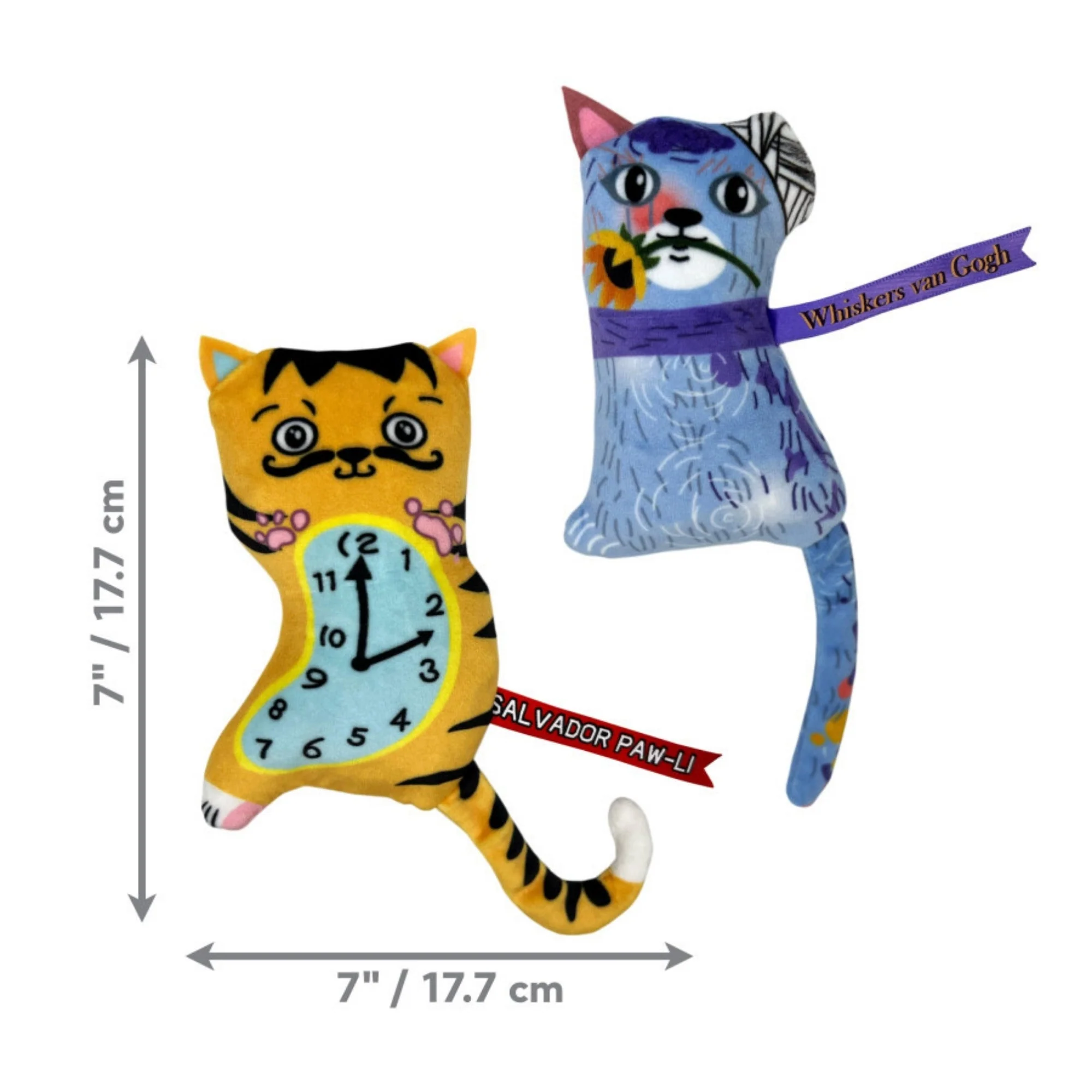KONG Artz Catnip Cat Toy Salvador PawLi  Whiskers van Gogh, 1ea/2 pk - Image 2