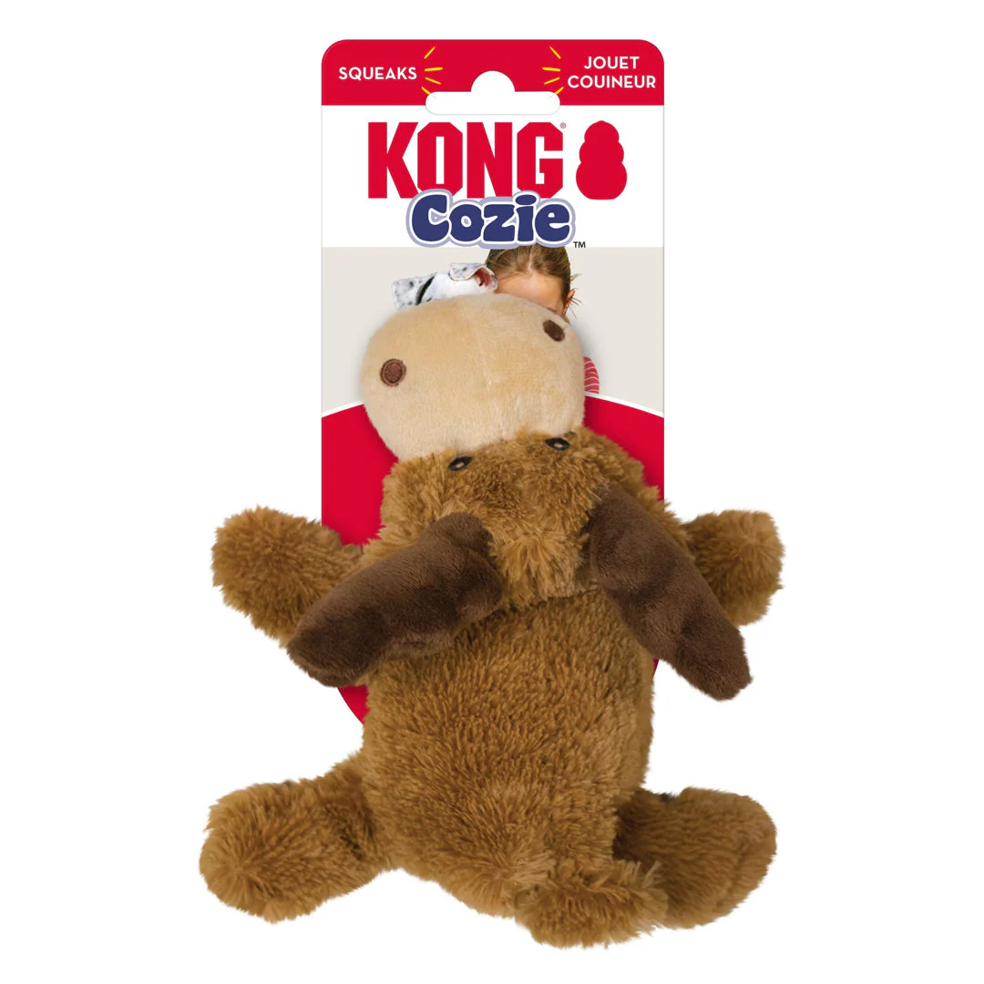 KONG Cozie Marvin Moose Plush Dog Toy Brown 1ea/SM - Image 2
