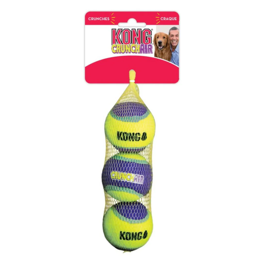 KONG Crunch Air Balls Dog Toy Purple MD (2 pack)