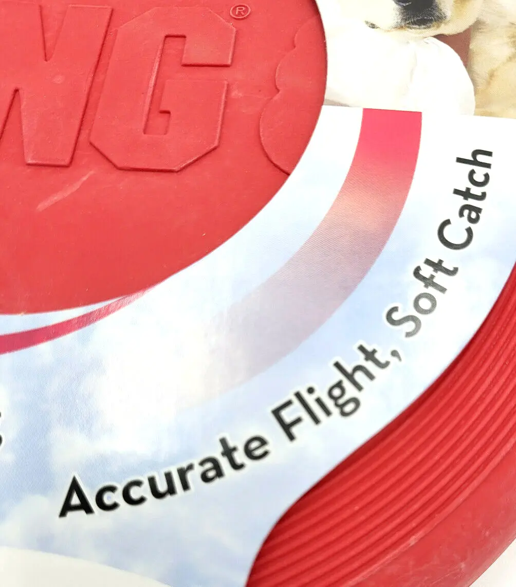 KONG Flexible Flyer Frisbee LARGE 9" Durable Soft Rubber Dog Fetch Toy - Image 6