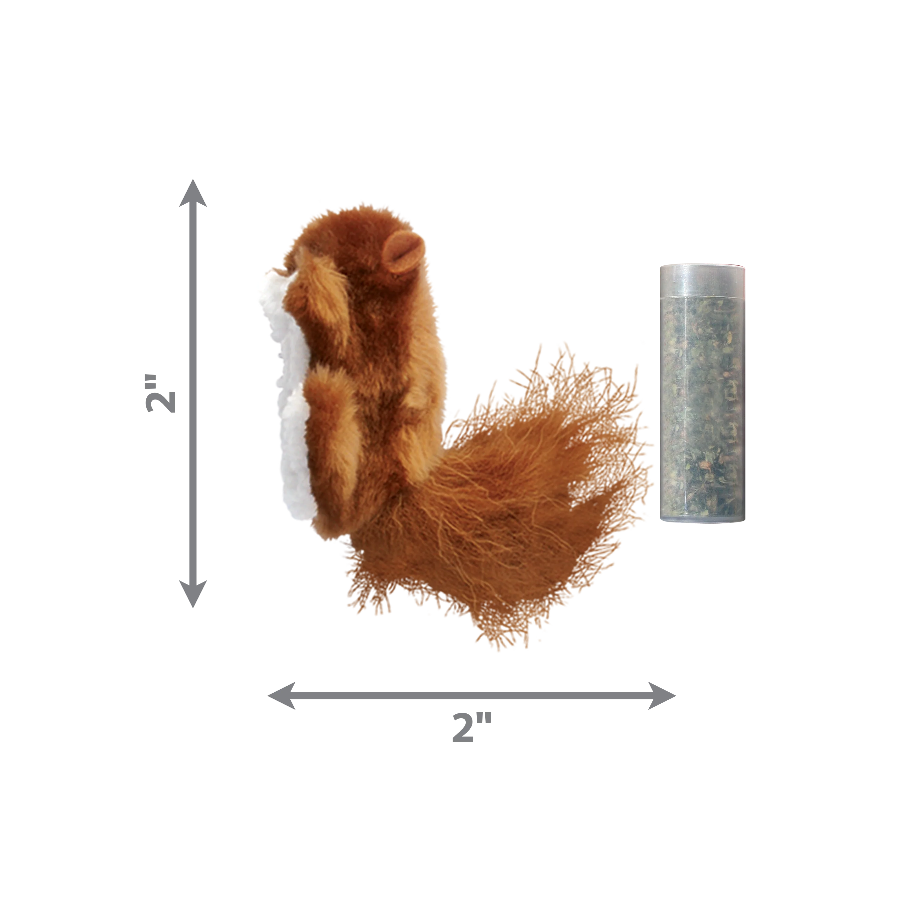 KONG Refillables Catnip Squirrel Cat Toy Brown 1ea/One Size - Image 3