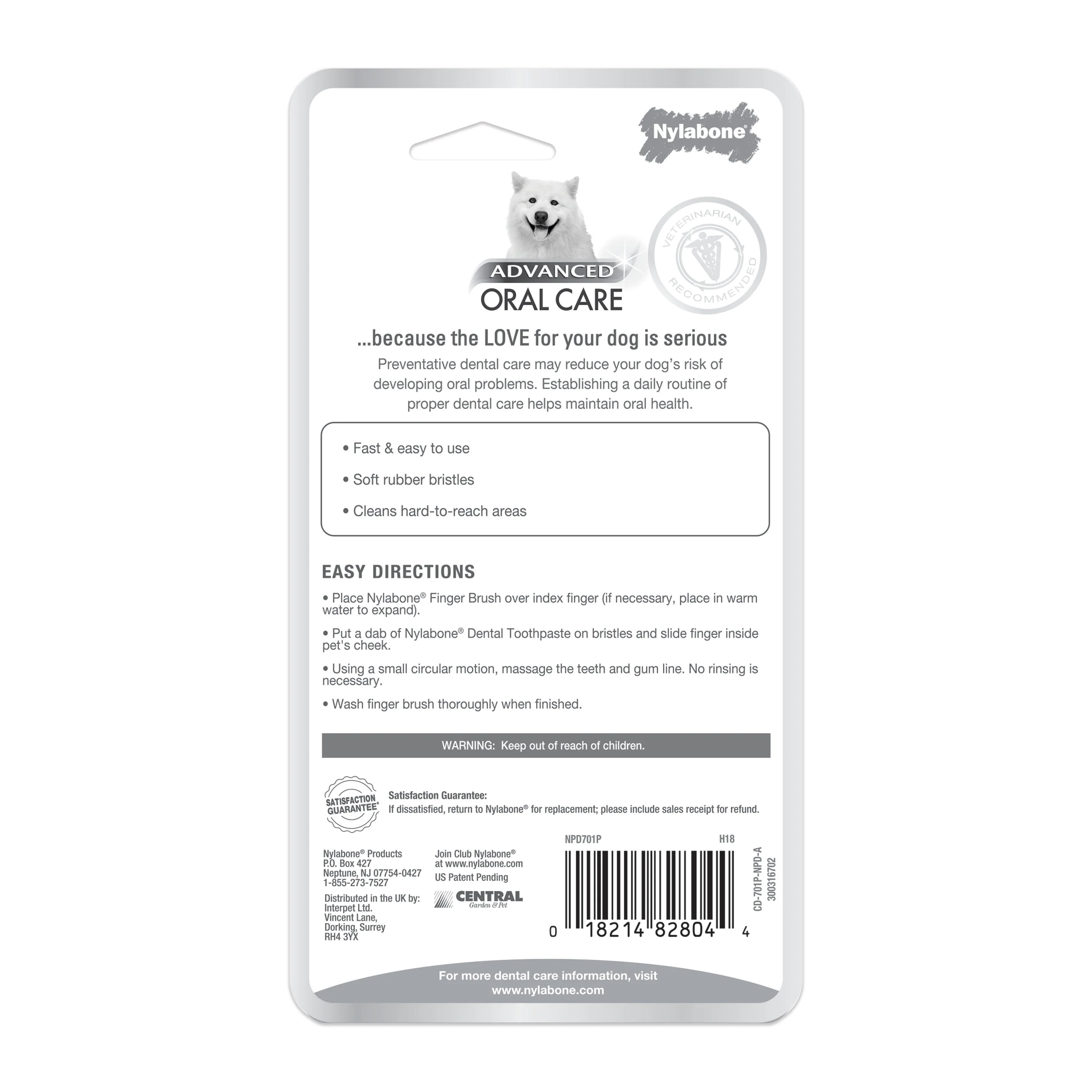 Nylabone Advanced Oral Care Finger Brush 2 Count, 1ea/2 ct - Image 2