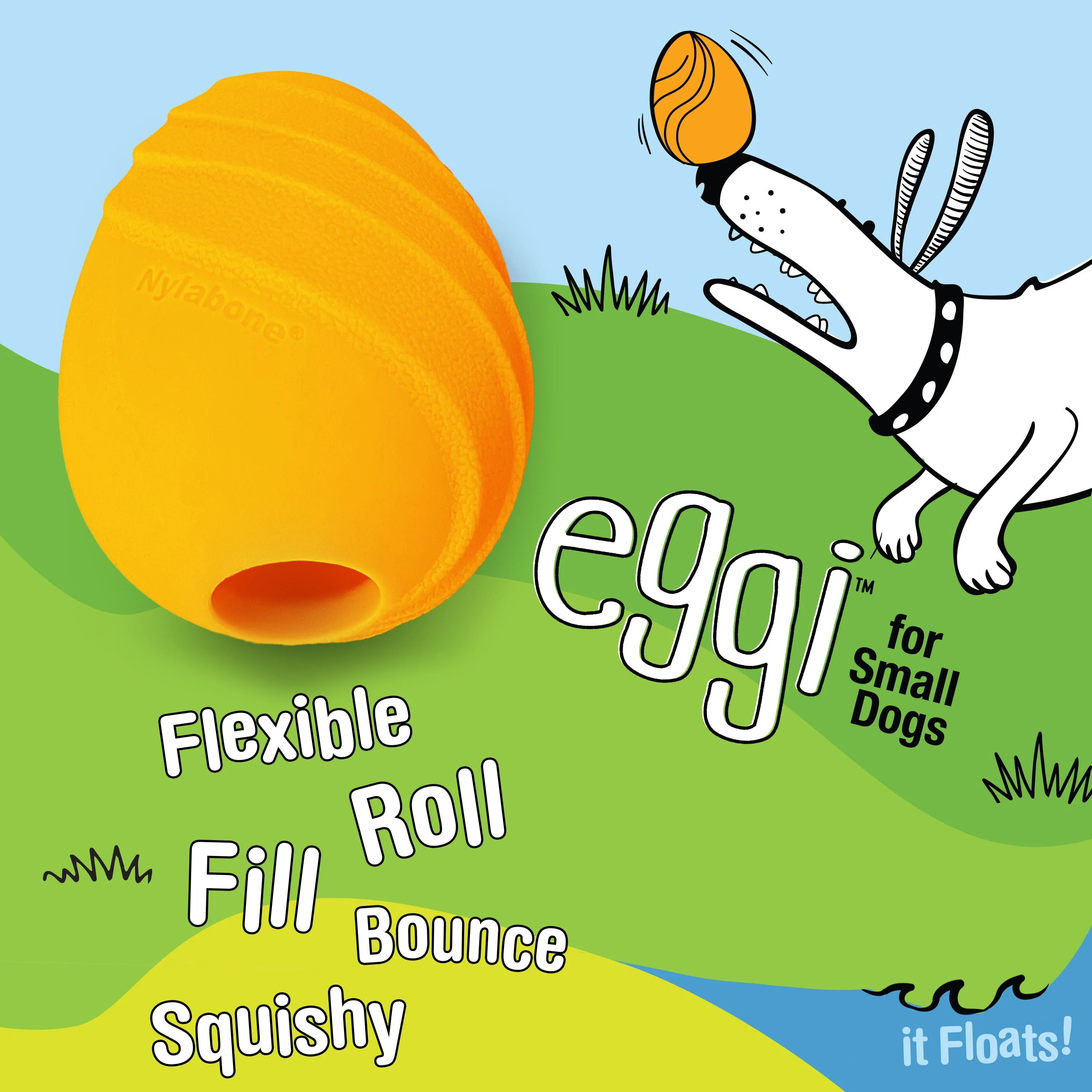 Nylabone Creative Play Eggi Dog Treat Toy Orange, 1ea/SMall/Regular Up To 25 Ibs. 1 ct - Image 13
