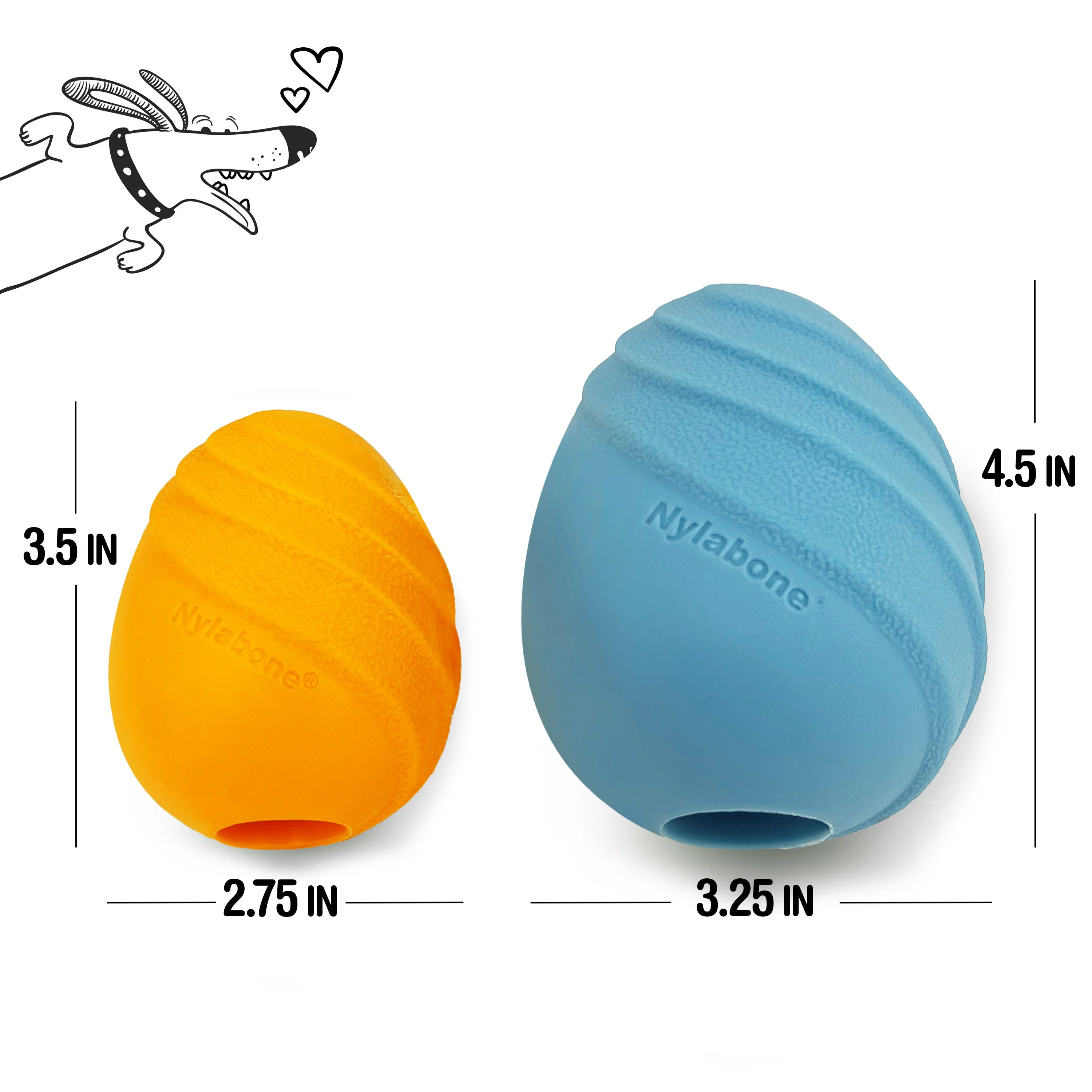 Nylabone Creative Play Eggi Dog Treat Toy Orange, 1ea/SMall/Regular Up To 25 Ibs. 1 ct - Image 5