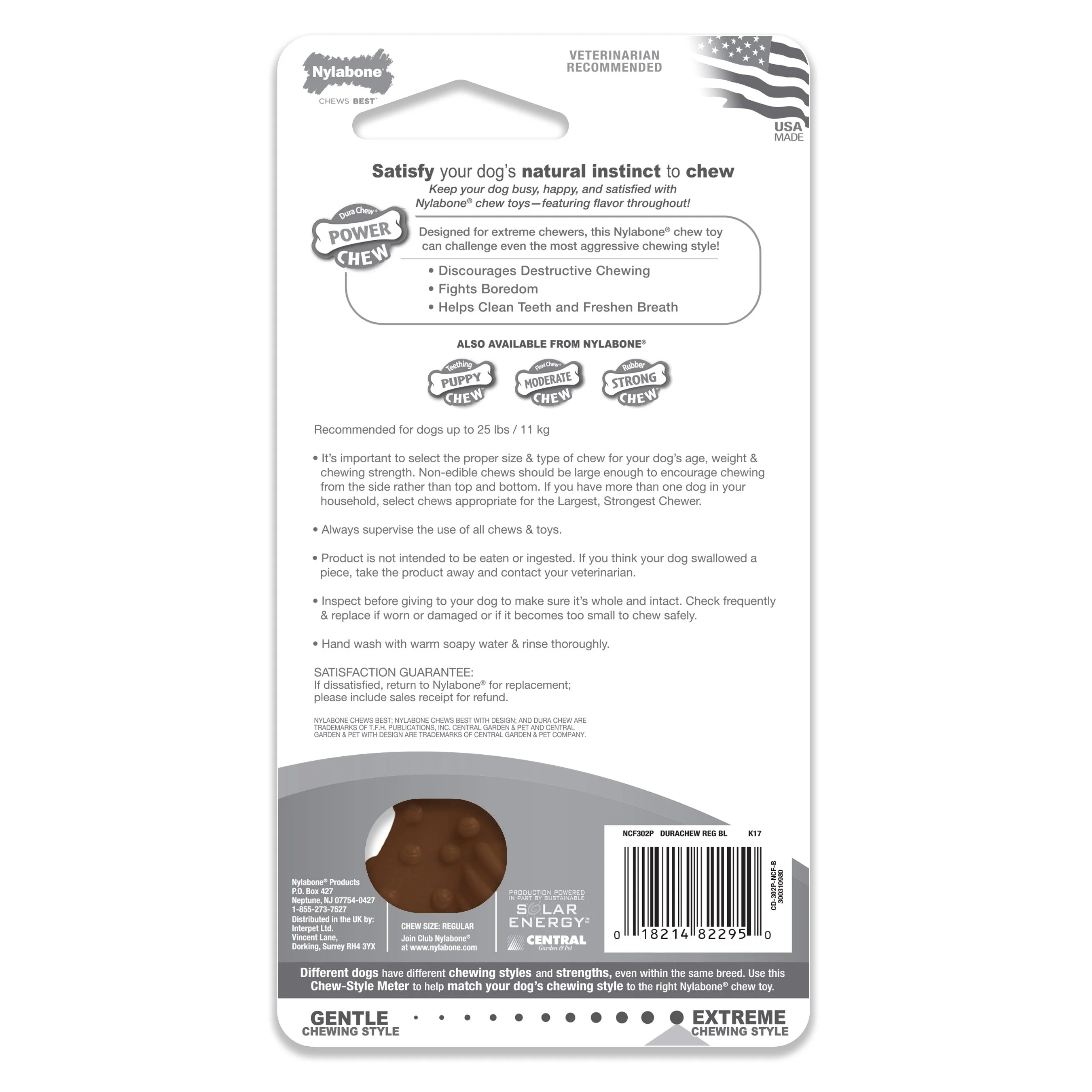 Nylabone Flavor Frenzy Power Chew Durable Dog Chew Toy Flavor Medley, 1ea/SMall/Regular  Up To 25 Ibs. 1 ct - Image 7