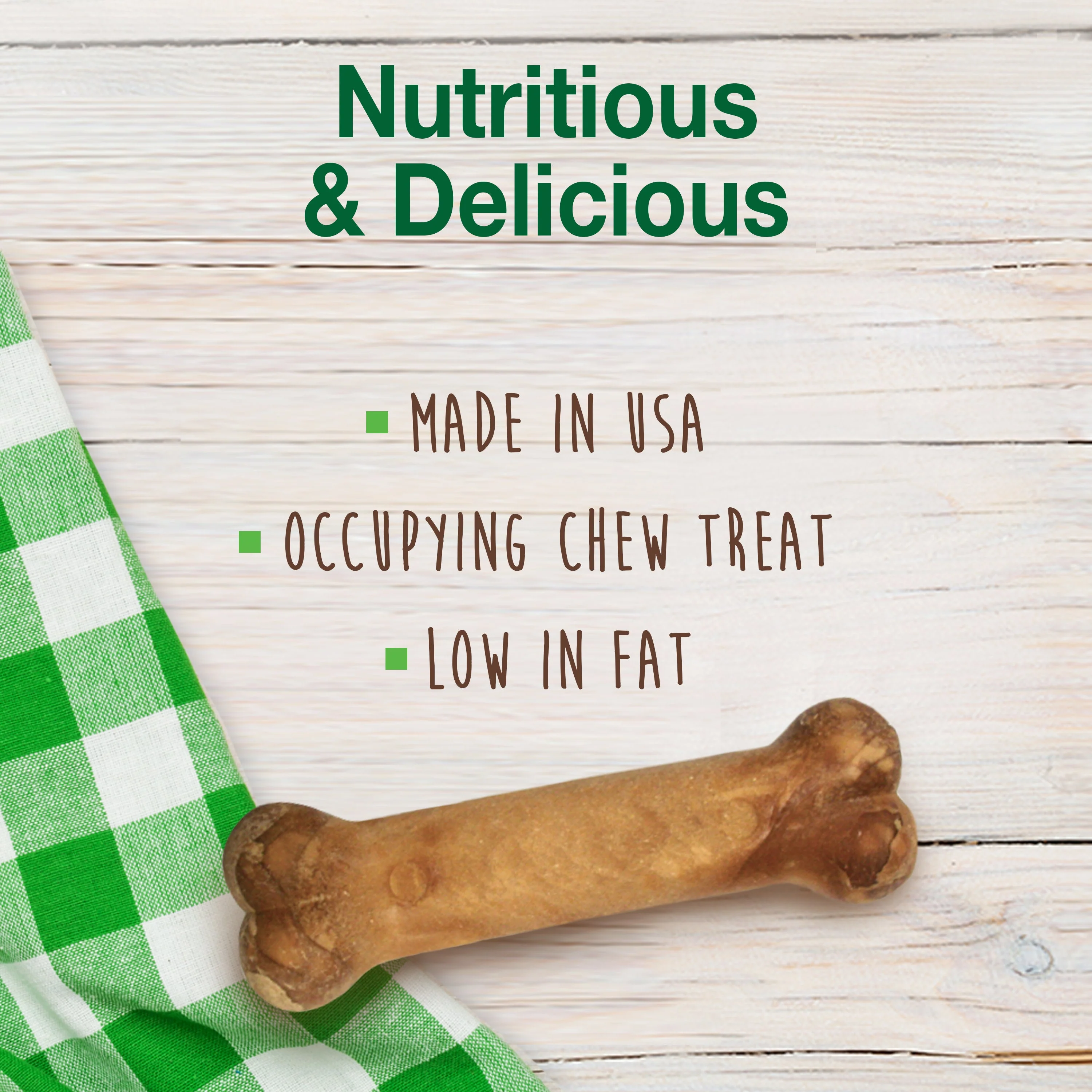 Nylabone Healthy Edibles AllNatural Long Lasting Chew Treats Bacon, 1ea/Medium/Wolf Up To 35 Lbs. 7 ct - Image 2