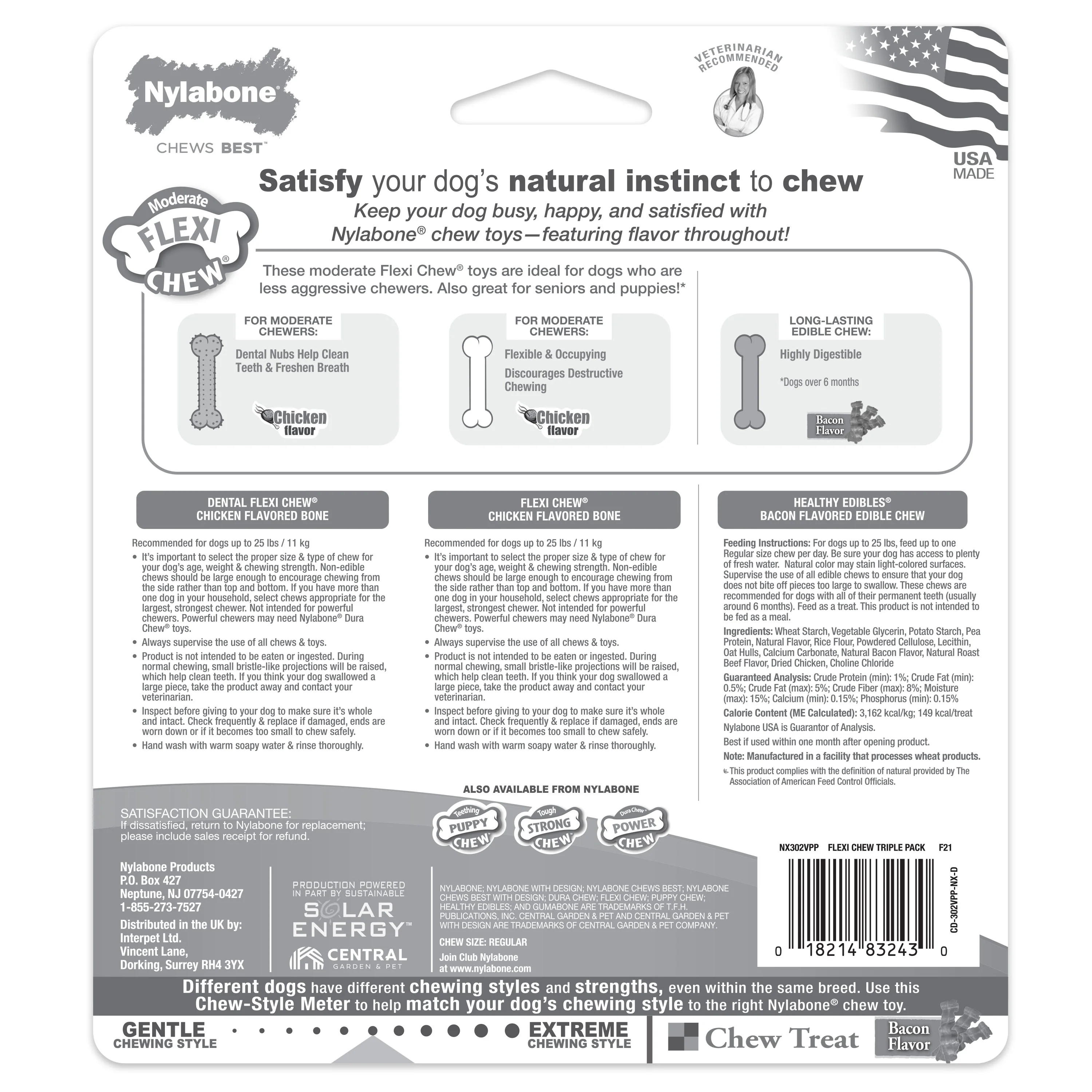 Nylabone Healthy Edibles and Flexi Chew Value Pack Chicken Bacon, 1ea/SMall/Regular Up To 25 Ibs. 3 ct - Image 9