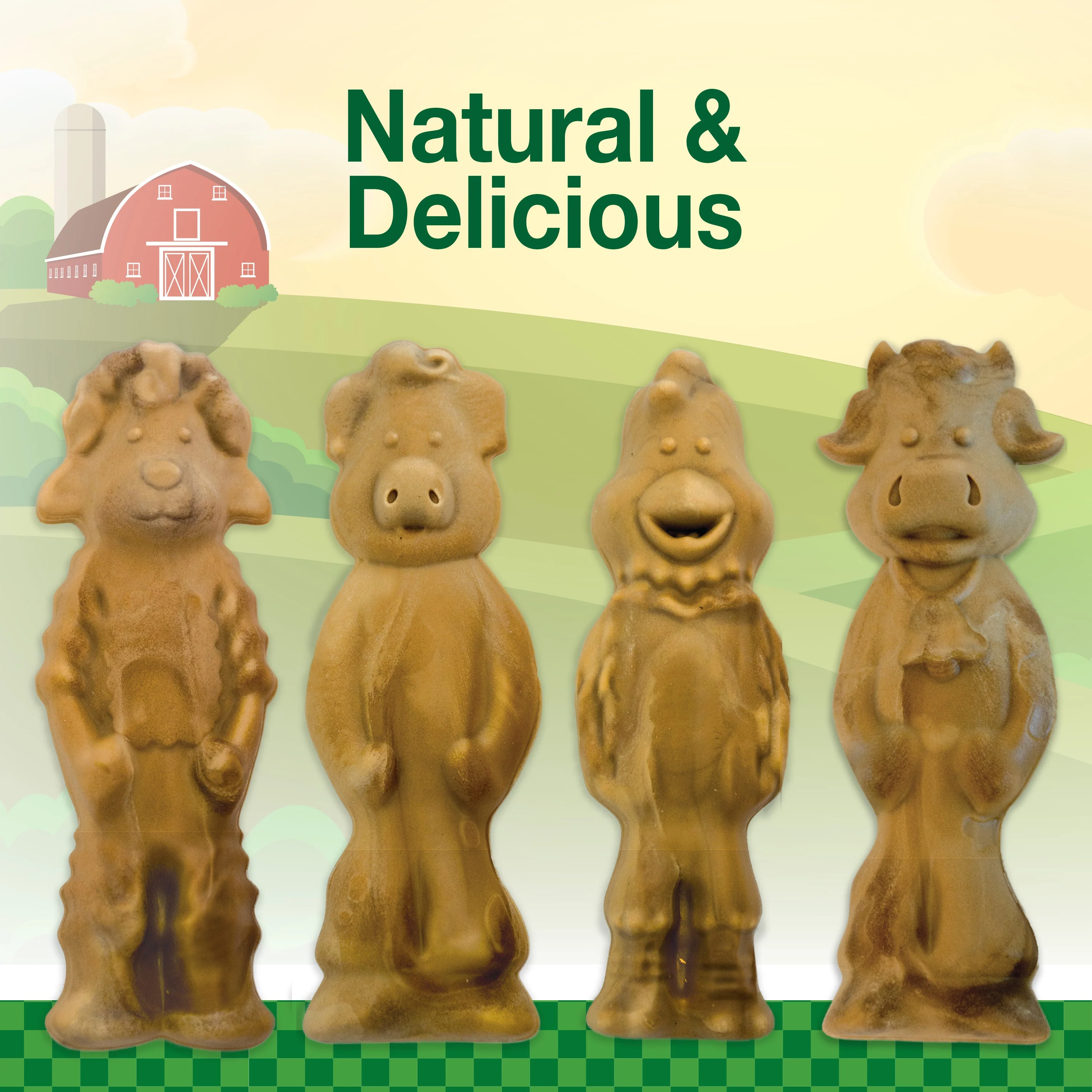 Nylabone Healthy Edibles Farm Friends Grain Free Dog Treats Beef, Chicken, Bacon, & Lamb 1ea/Large - Up To 50 lb - Image 2