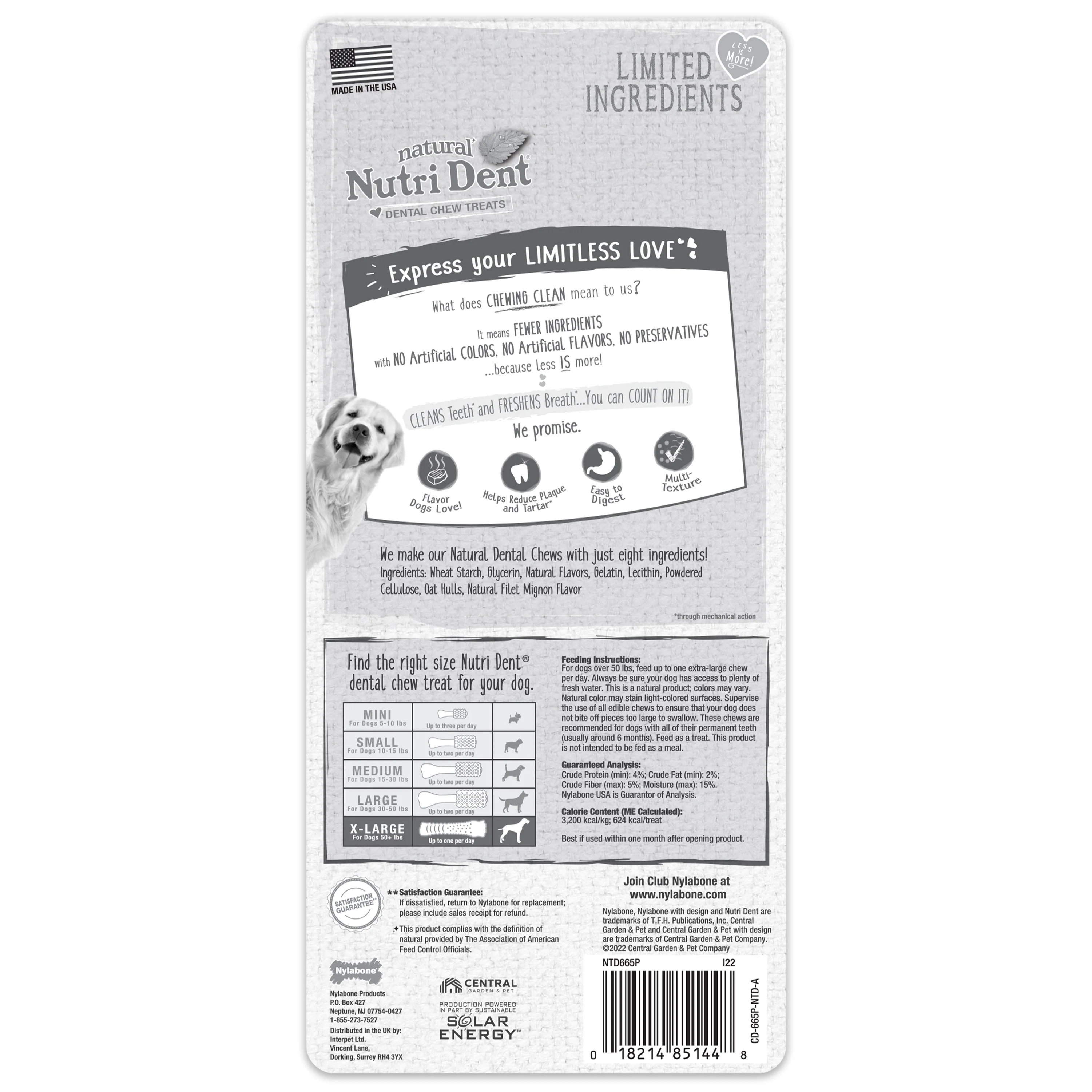 Nylabone Nutri Dent Filet Mignon Dog Dental Chews Filet Mignon, 1ea/XL/Souper  50 Lbs. 1 ct - Image 7