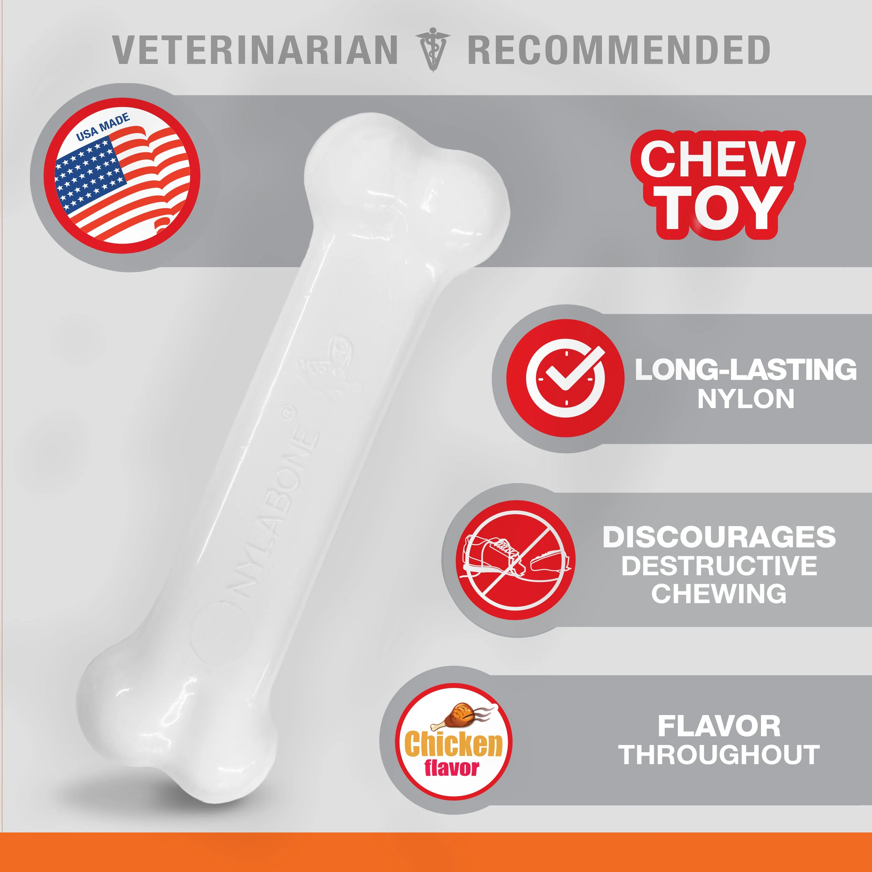 Nylabone Power Chew Dog Toy Chicken, 1ea/XS/Petite  Up To 15 Lbs. 1 ct - Image 2