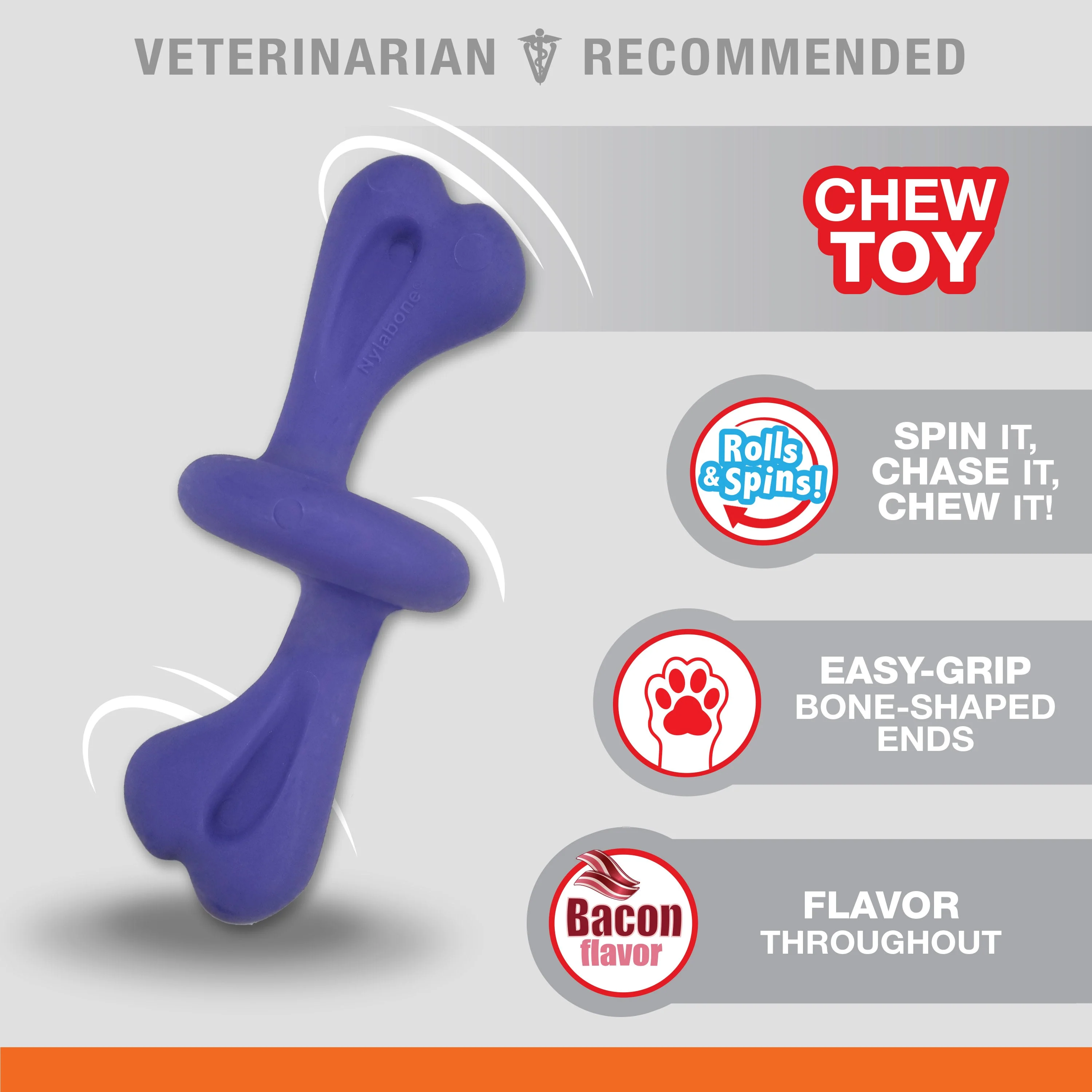 Nylabone Power Chew Rolling Dog Toy 1ea/Large/Giant Up To 50 Lbs. 1 ct - Image 2