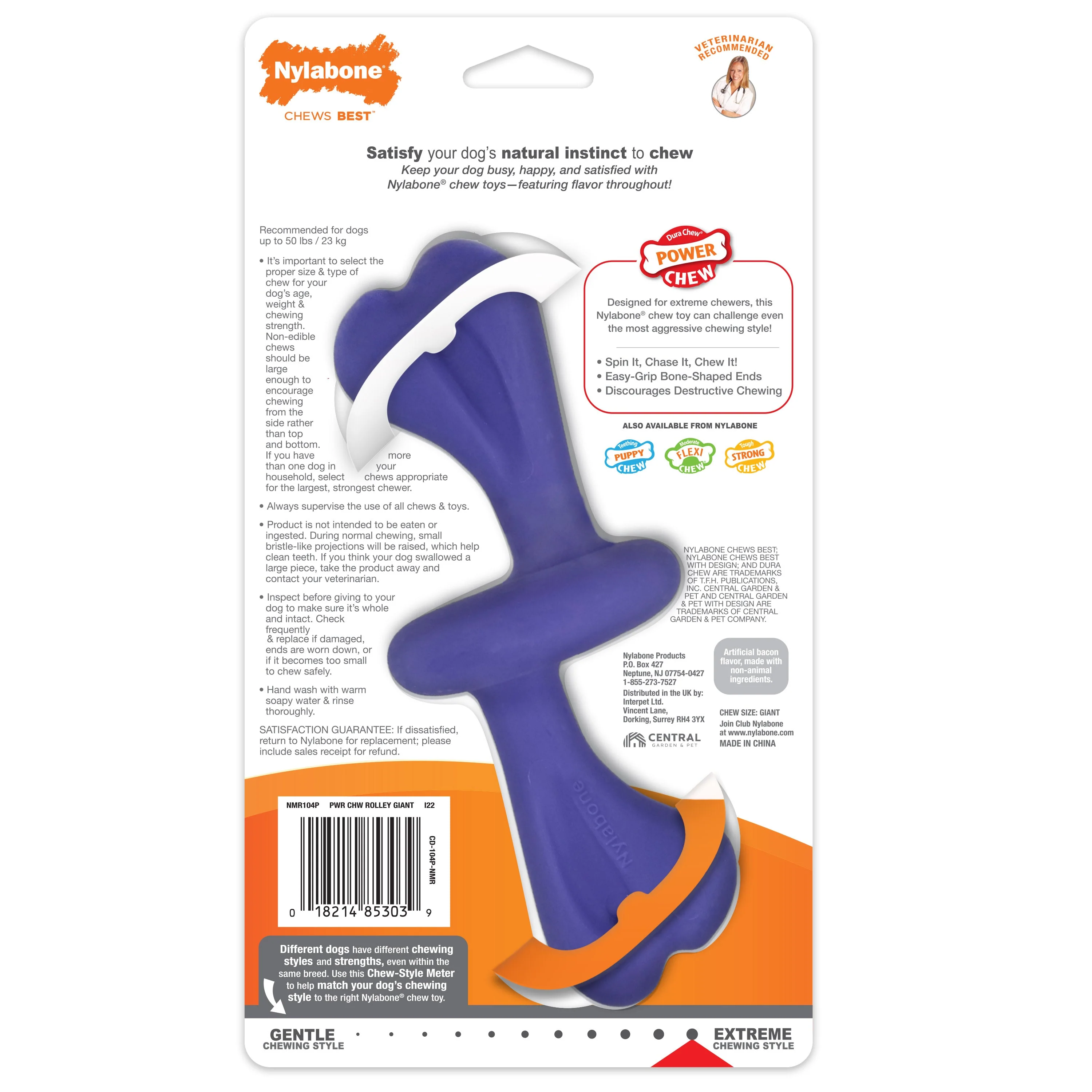 Nylabone Power Chew Rolling Dog Toy 1ea/Large/Giant Up To 50 Lbs. 1 ct - Image 7