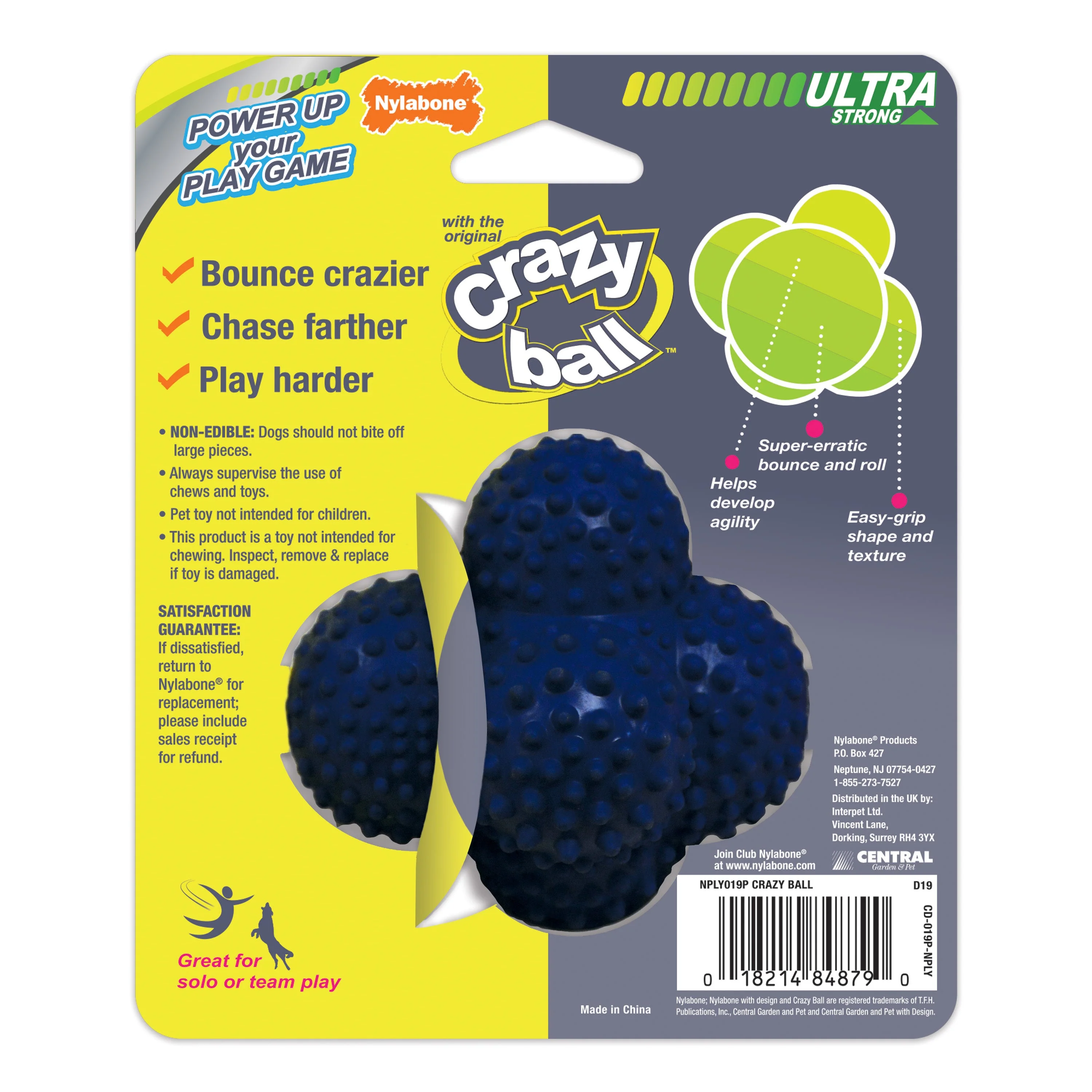 Nylabone Power Play Ball for Dogs Crazy Ball 1ea/Large/Giant Up To 50 Lbs. 1 ct - Image 8