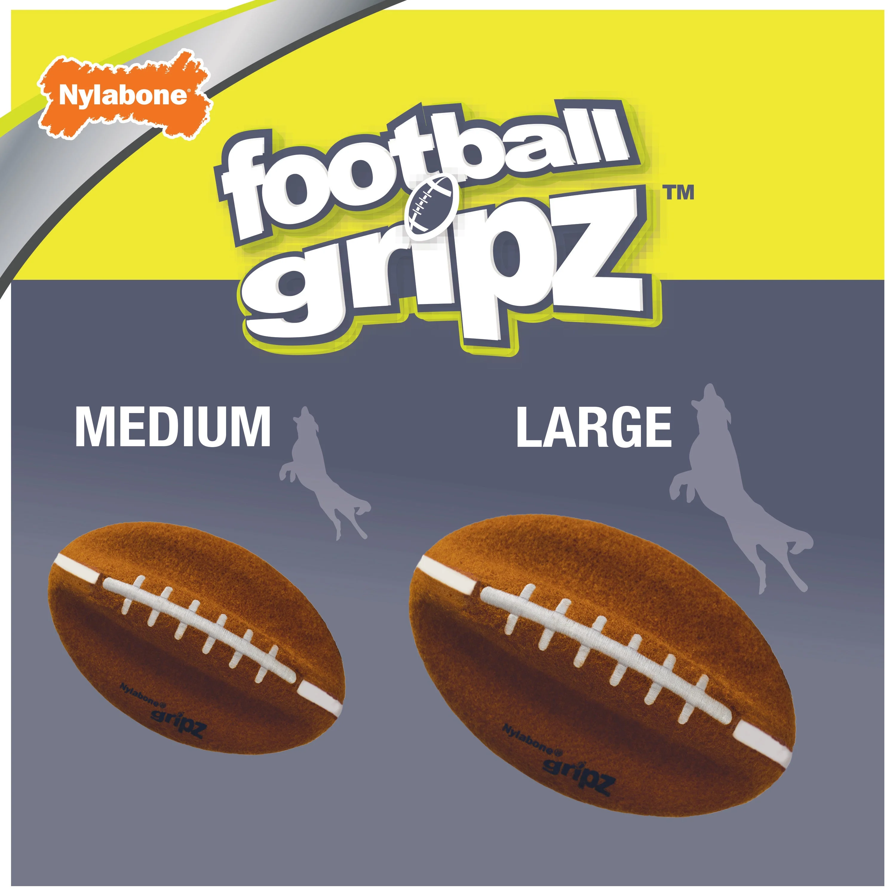 Nylabone Power Play Dog Football Gripz 1ea/Large/Giant Up To 50 Lbs. 8.5 in 1 ct - Image 4
