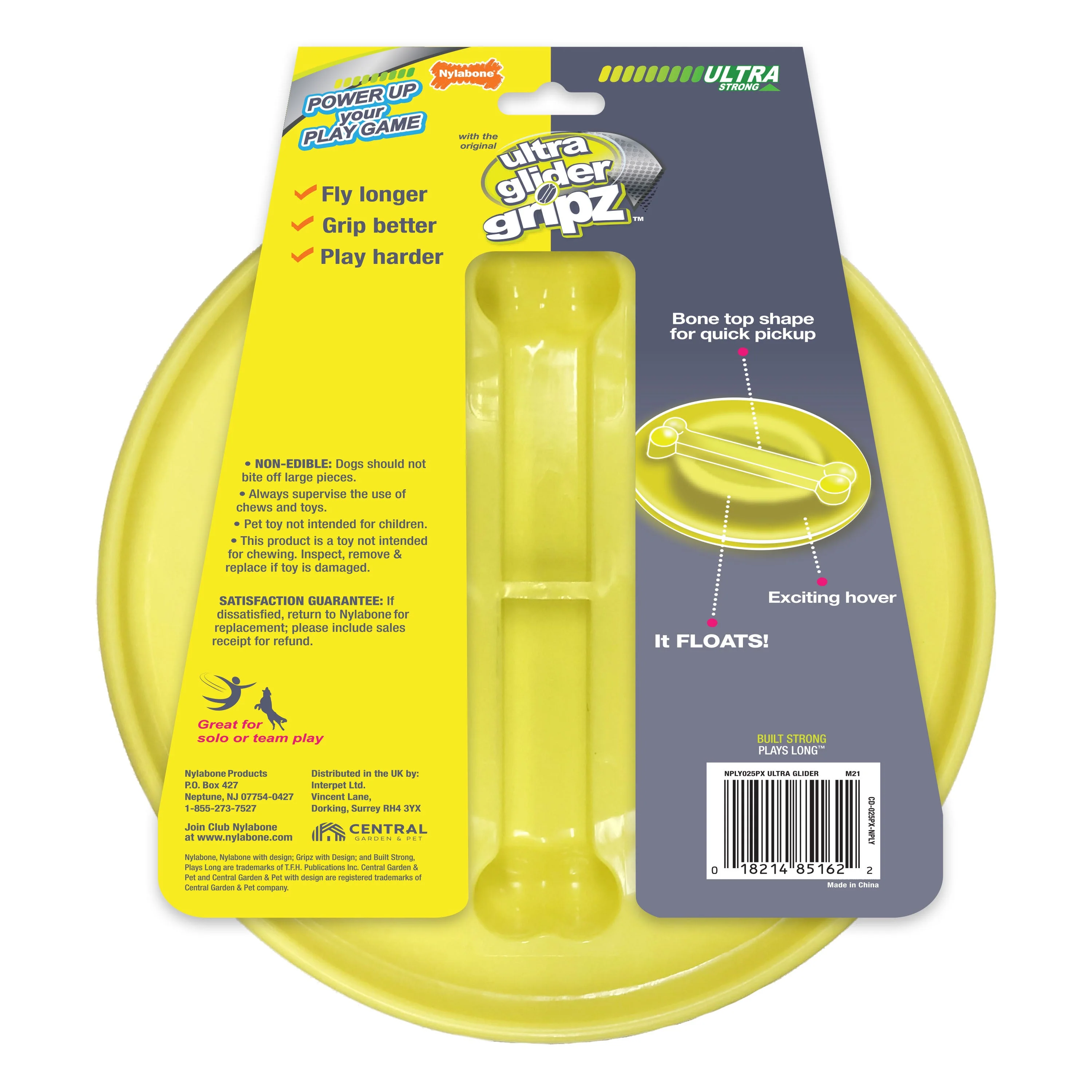 Nylabone Power Play Ultra Glider Gripz Dog Flying Disc 1ea/Large/Giant - Up To 50 lb - Image 6