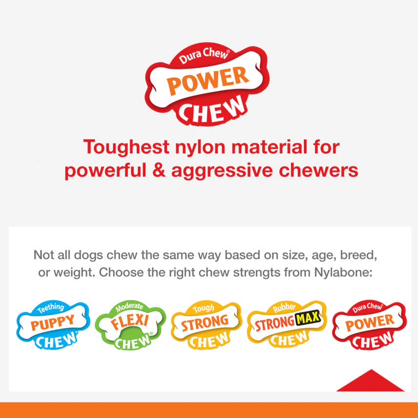 Nylabone PRO Action Dental Power Chew Durable Dog Toy Bacon, Orange, 1ea/Medium/Wolf  Up To 35 Lbs. 1 ct - Image 3