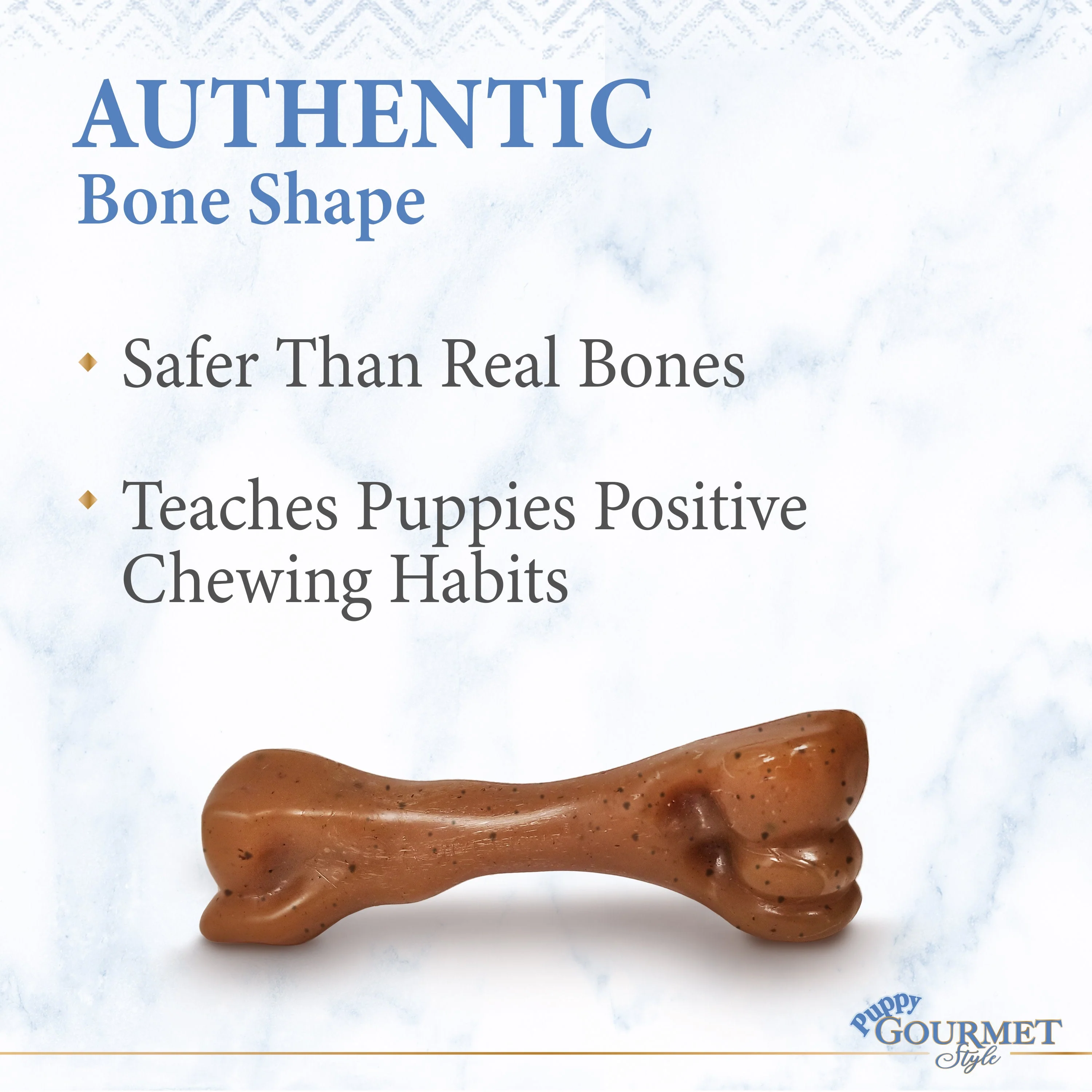 Nylabone Gourmet Style Strong Femur Puppy Chew Toy Bacon, 1ea/SMall/Regular  Up To 25 Ibs. 1 ct - Image 4