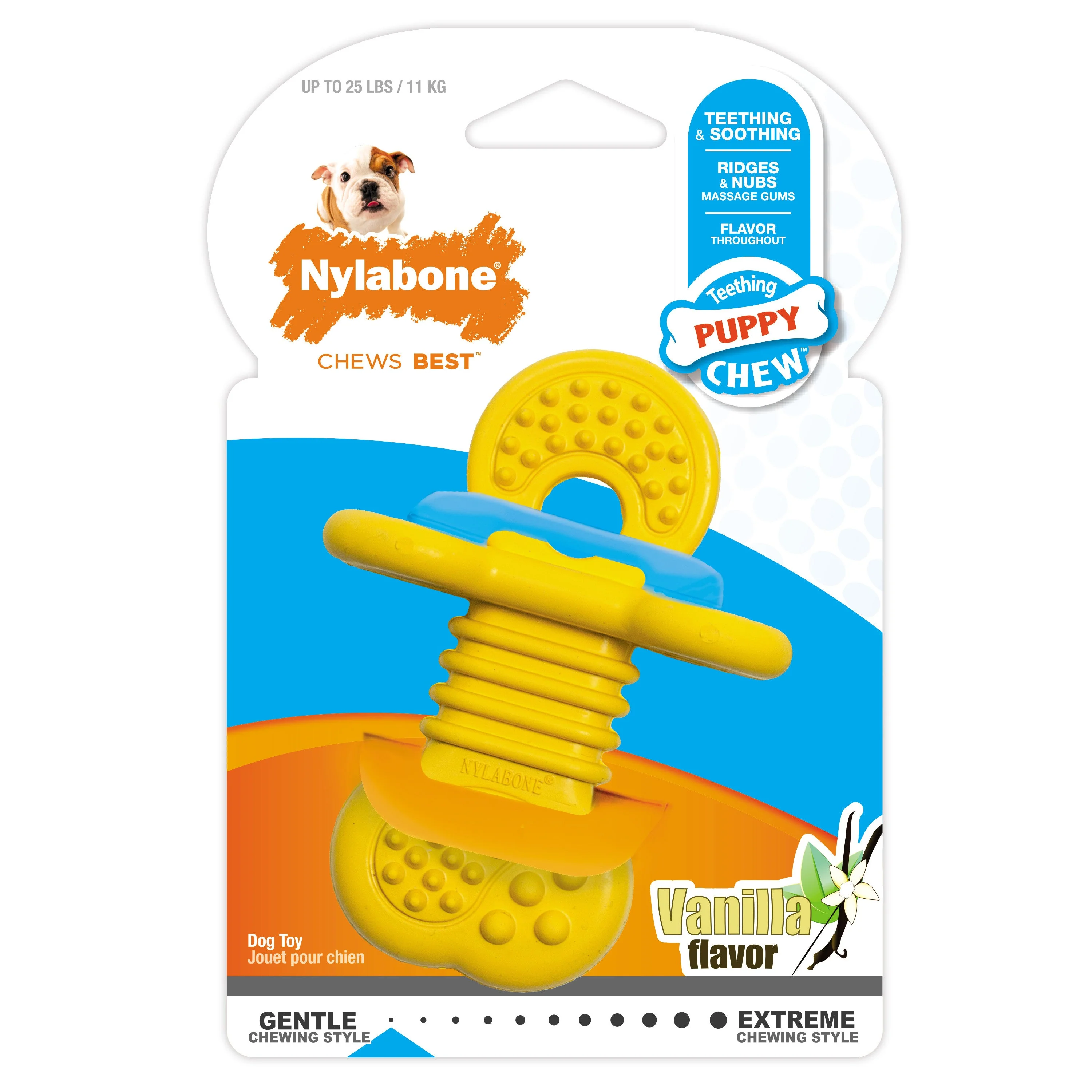 Nylabone Puppy Rubber Teethers Vanilla, 1ea/SMall/Regular Up To 25 Ibs. 1 ct