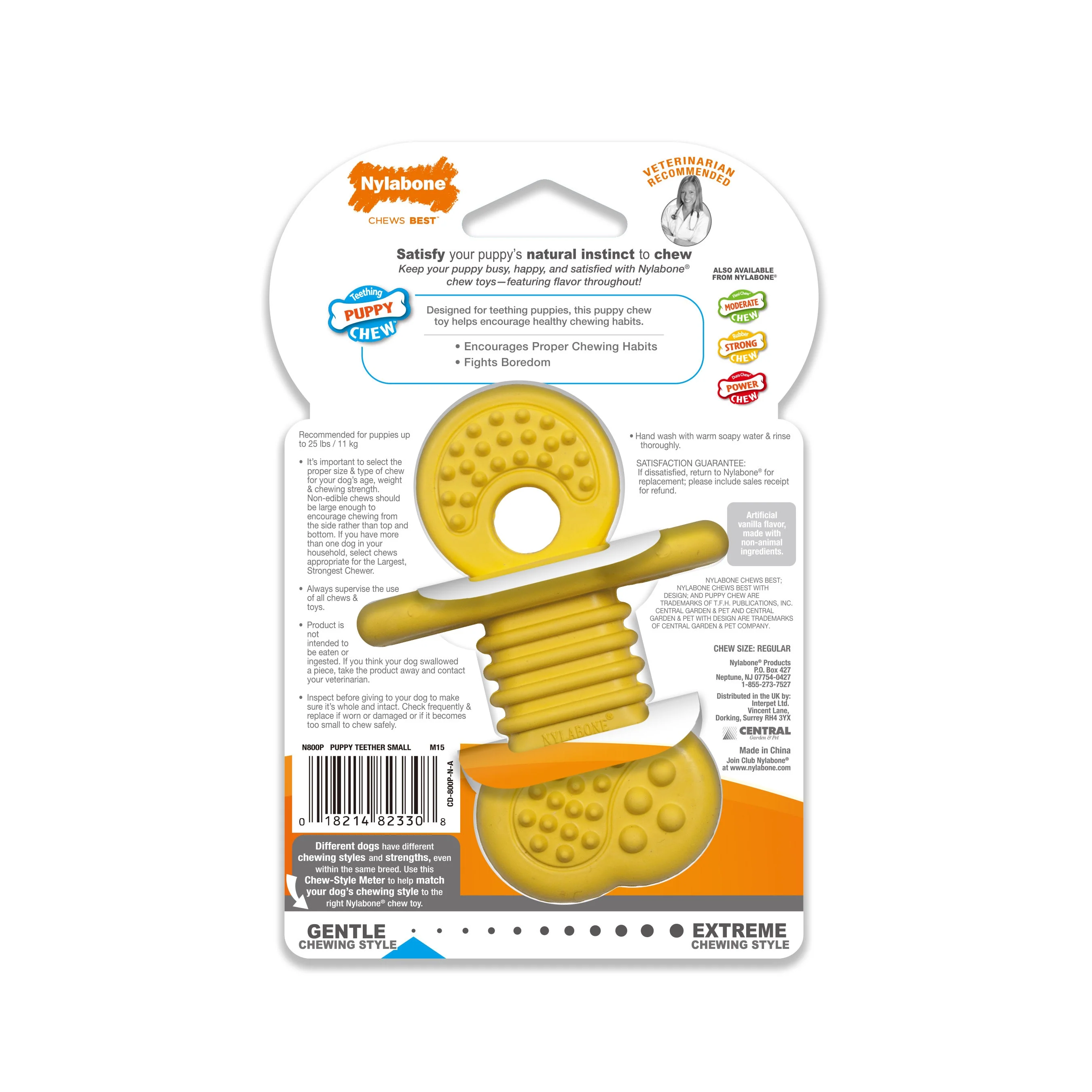 Nylabone Puppy Rubber Teethers Vanilla, 1ea/SMall/Regular Up To 25 Ibs. 1 ct - Image 7