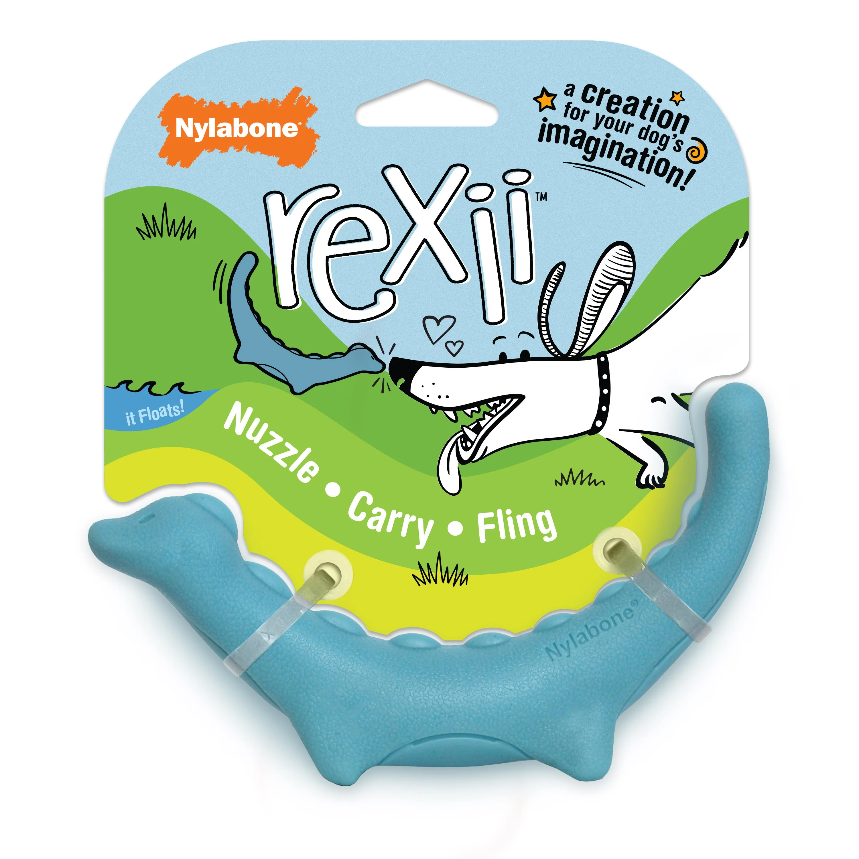 Nylabone Creative Play Rexii Interactive Dog Toy Blue, 1ea/SMall/Regular Up To 25 Ibs. 1 ct