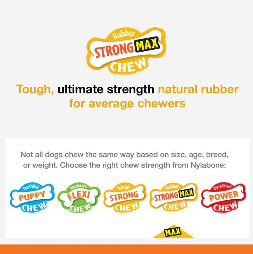 Nylabone Strong Chew Braided Dog Ring Chew Toy Beef, 1ea/Medium/Wolf Up To 35 Lbs. 1 ct - Image 4