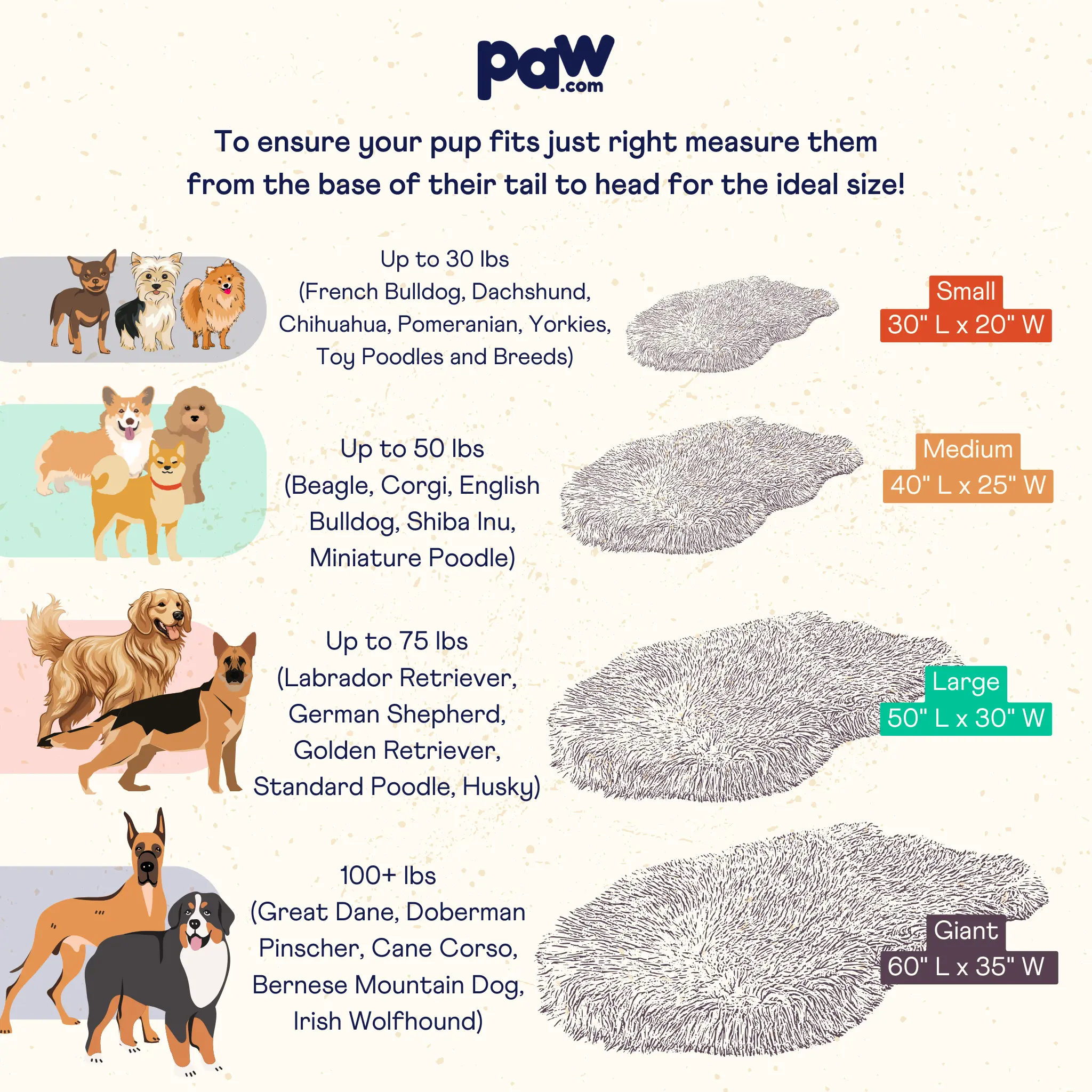 PupRug by Paw.com® Faux Fur Orthopedic Dog Bed - Curve Polar White - Image 11