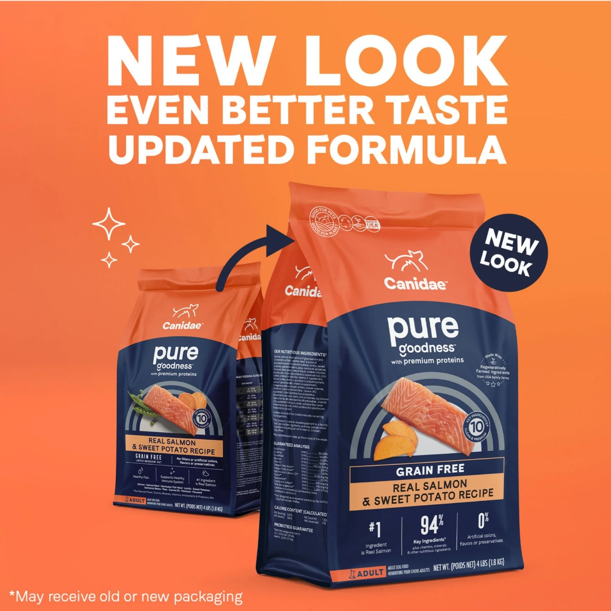 CANIDAE PURE Farm To Bowl GrainFree LID Dry Dog Food Salmon  Sweet Potato, 1ea/22 lb - Image 2