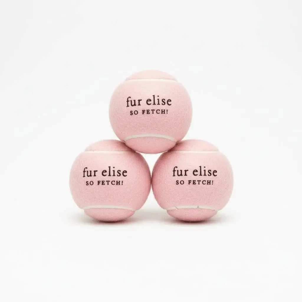 So Fetch! Tennis Ball Pack of 3 - Blush - Image 3