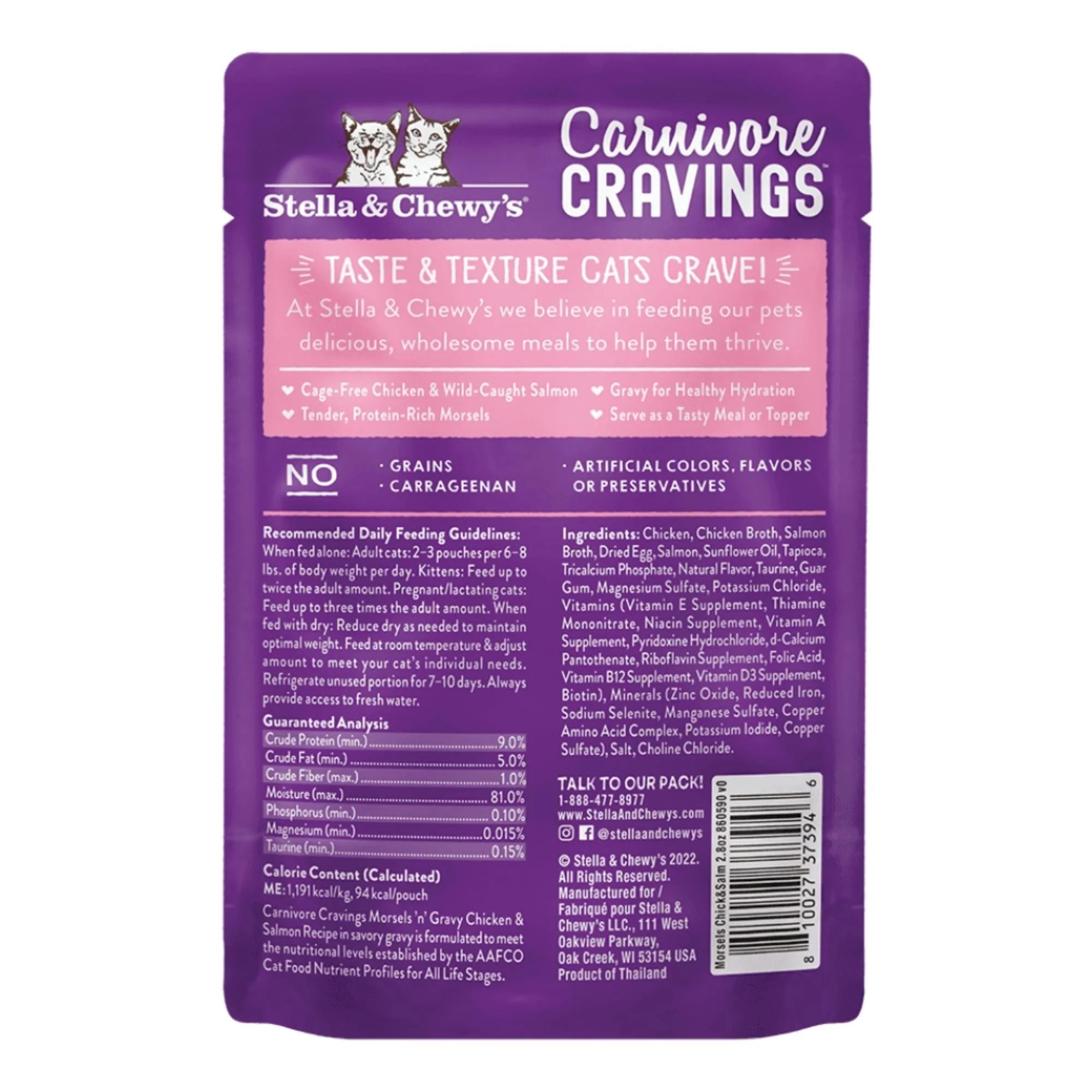 Stella and Chewys Carnivore Cravings MorselsNGravy Chicken and Salmon Recipe 2.8oz. (Case of 24) - Image 4