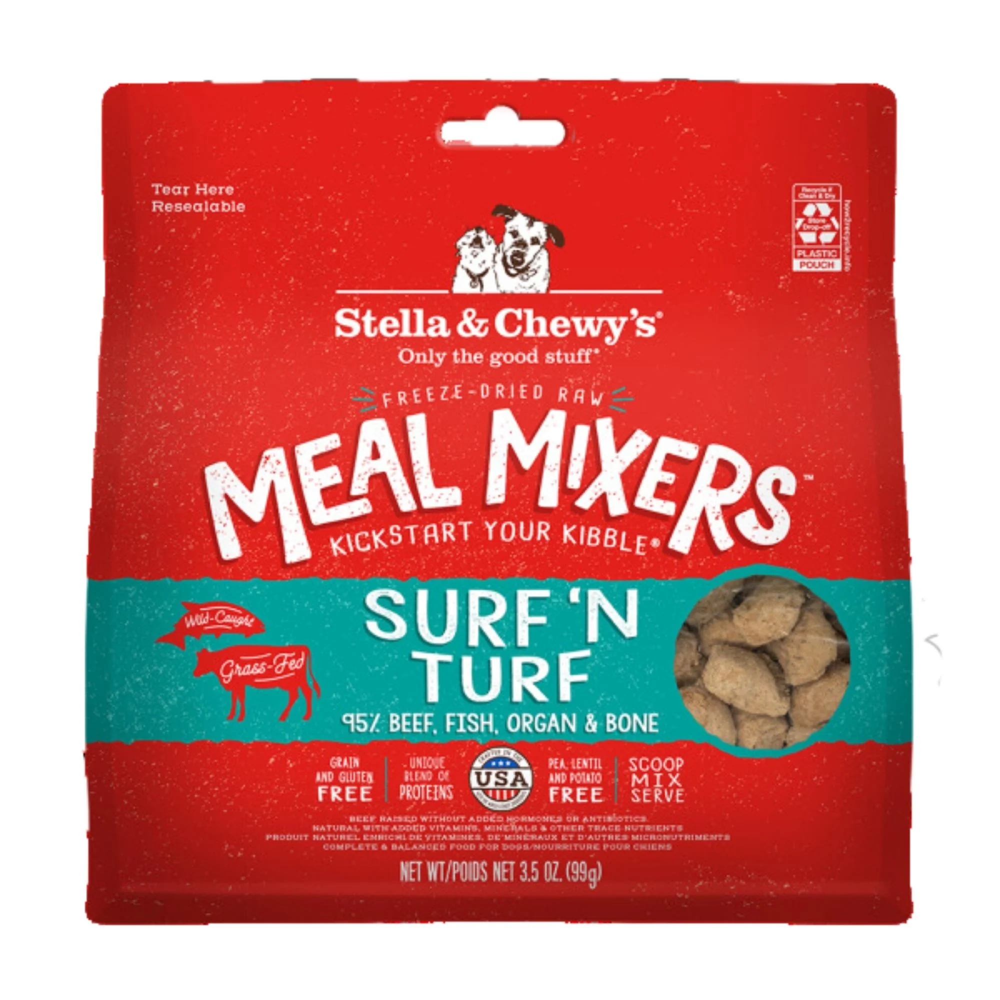 Stella and Chewys Dog Freeze-Dried Mixer Surf and Turf 3.5oz. - Image 2