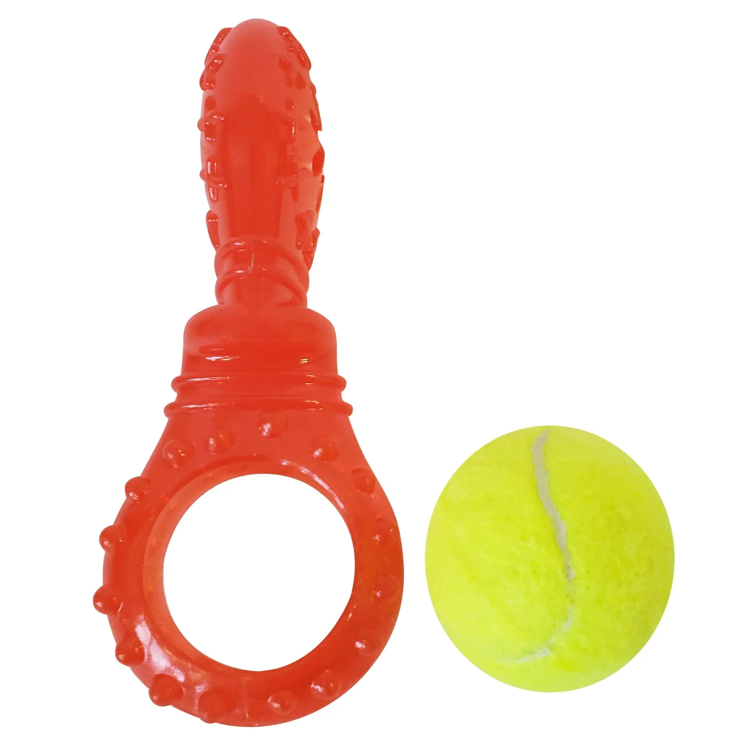 Tennis Ball Dog Toy Variety Pack (Boomerang, 3-Bone Squeaker, Orange Squeaker) - Image 5