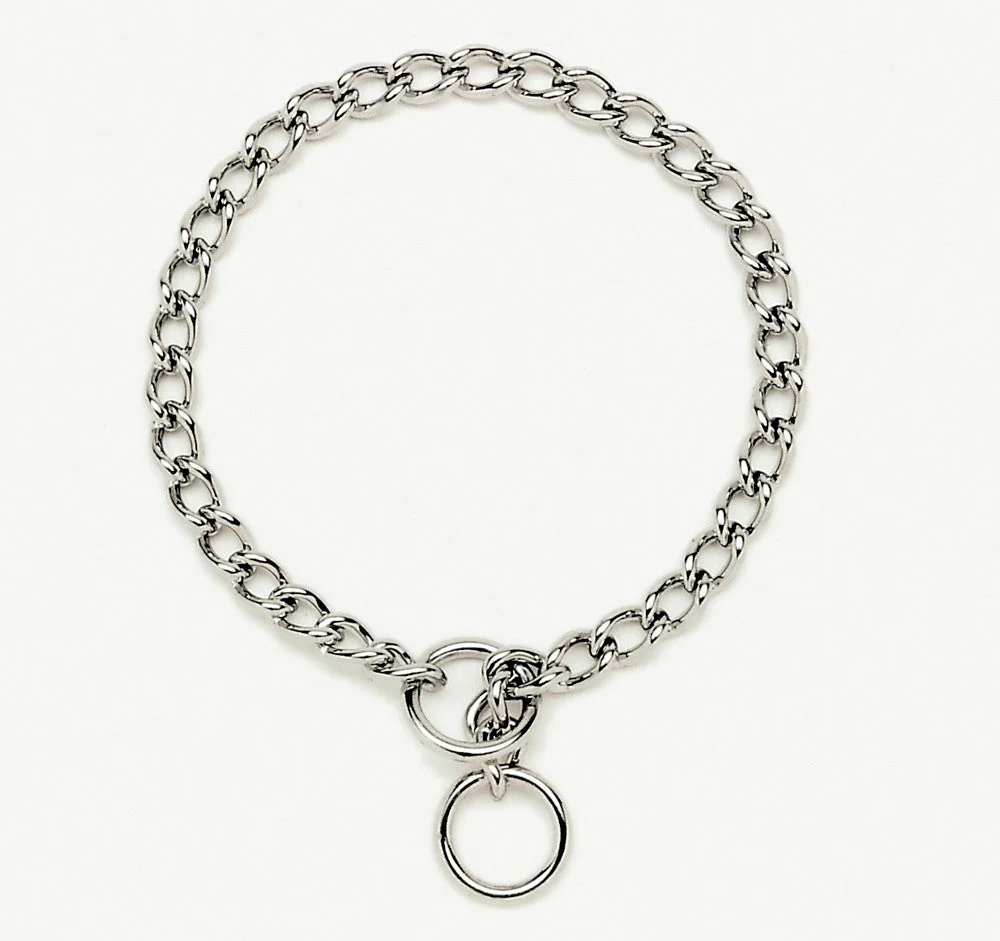 Titan Chain Training Dog Collar Medium Nickel, Chrome 1ea/2.5 Mm X 14 in