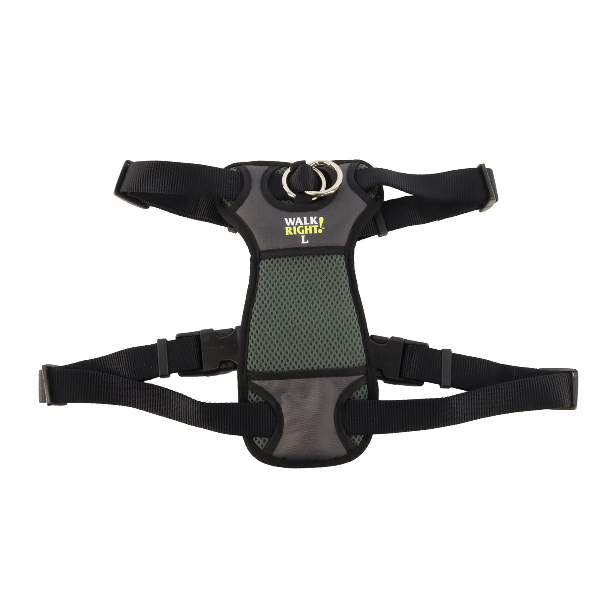 Walk Right FrontConnect Padded Dog Harness Black, 1ea/LG, 2638 in
